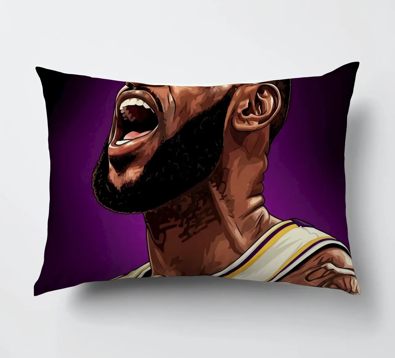 Lebron James portrait (5) cuscino da Lembayung art