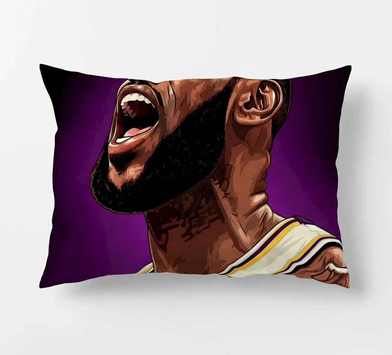 Lebron James portrait (5) cuscino da Lembayung art