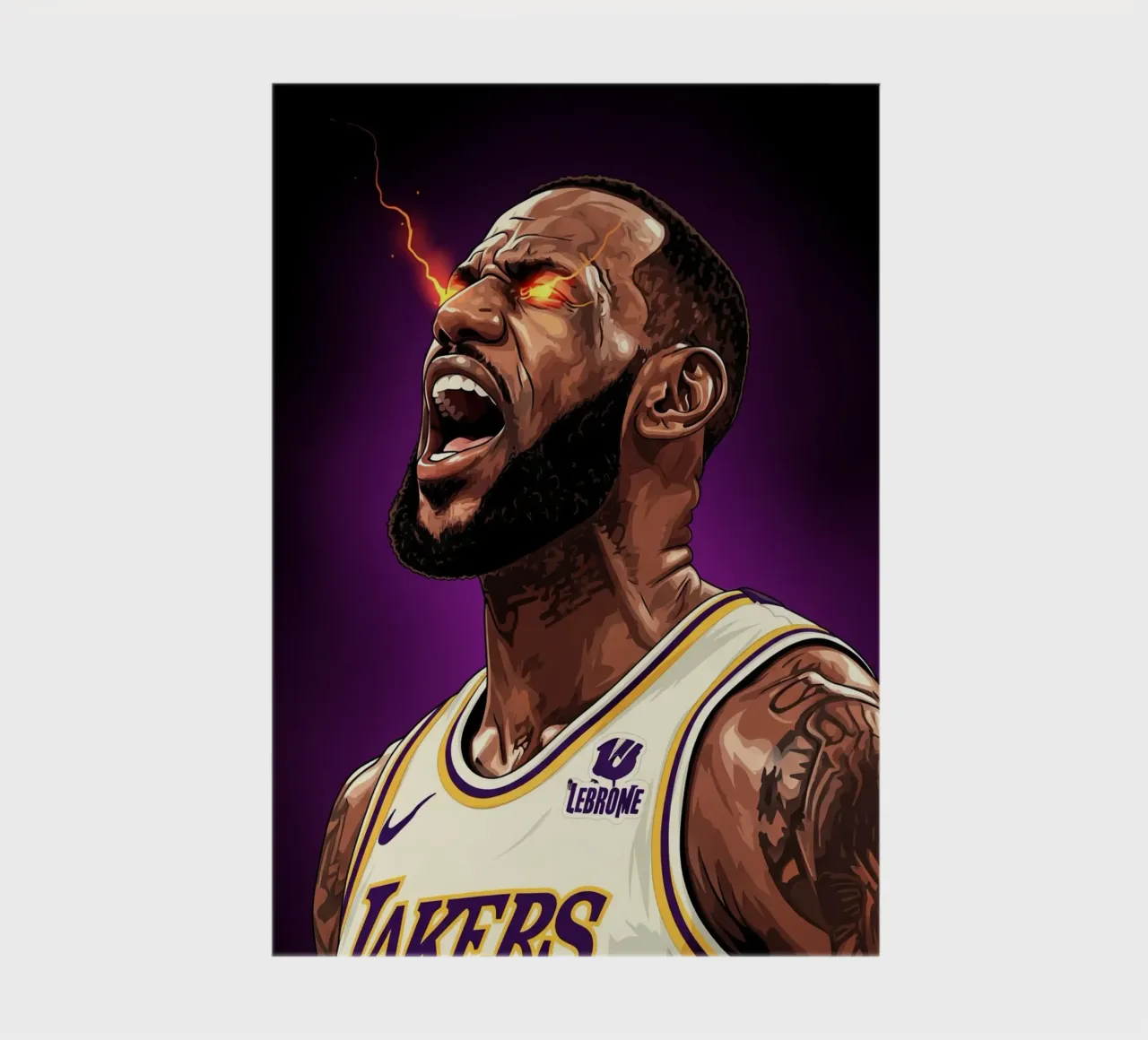 Lebron James portrait (5) notebook by Lembayung art