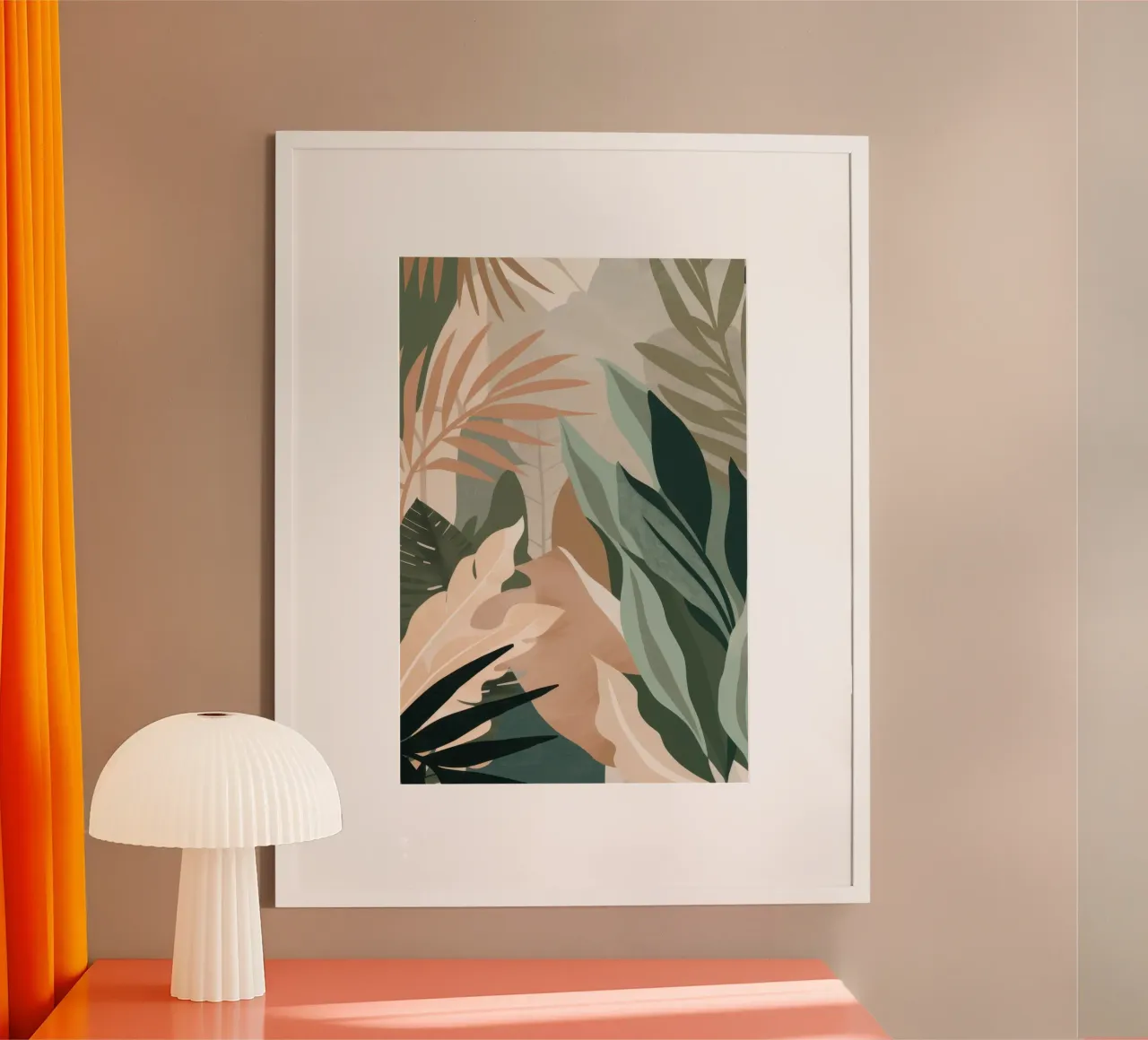 Elegante sussurro verdeggiante poster con telaio in legno da Bring Haven