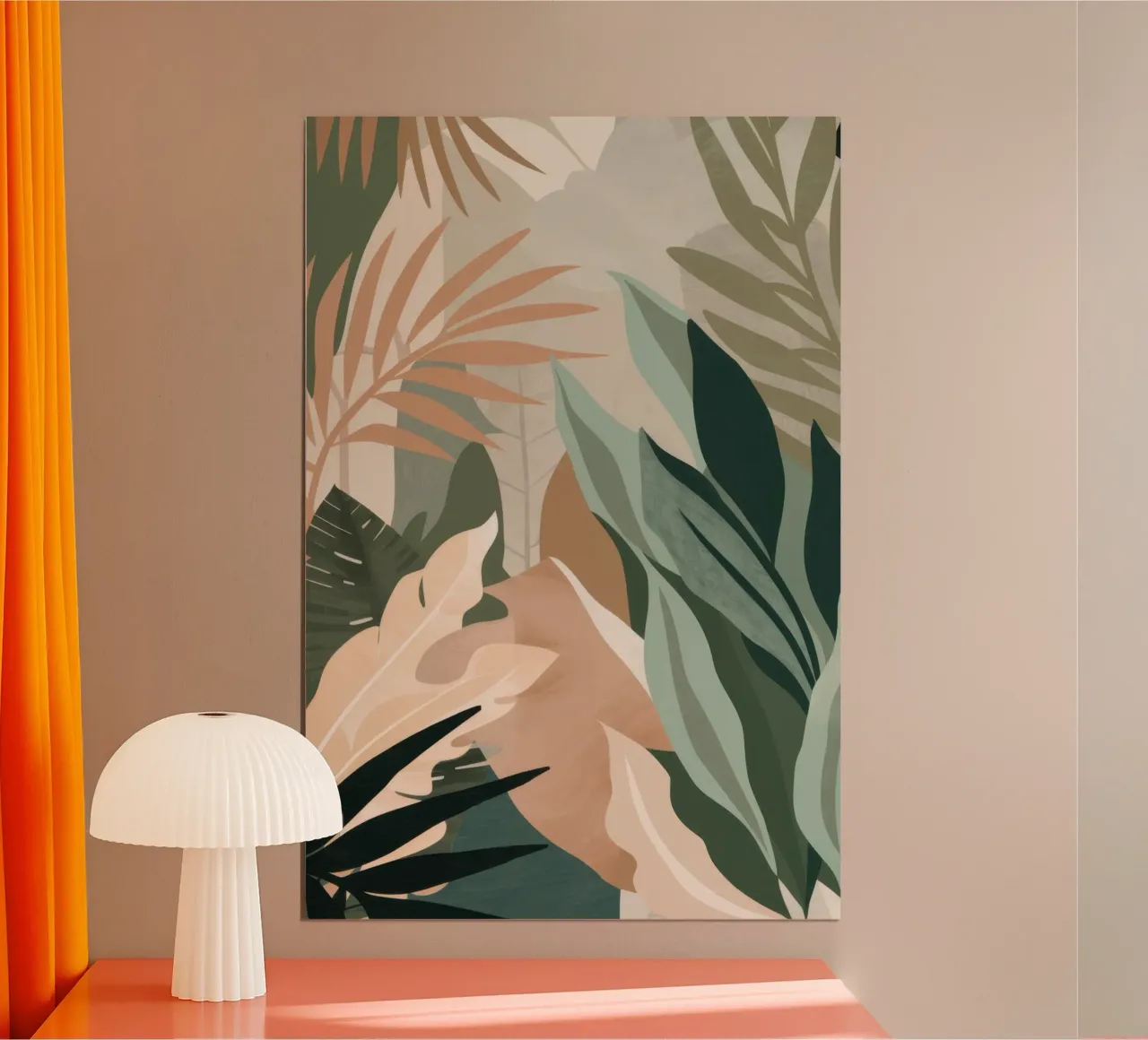 Elegante sussurro verdeggiante poster con telaio in legno da Bring Haven
