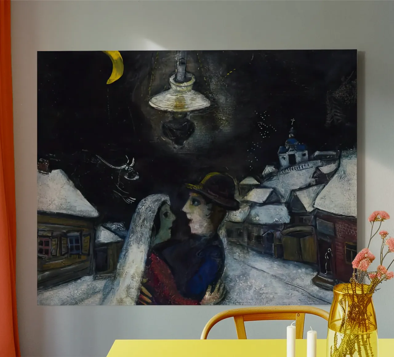 Nella notte Marc Chagall tela da MC Exhebition