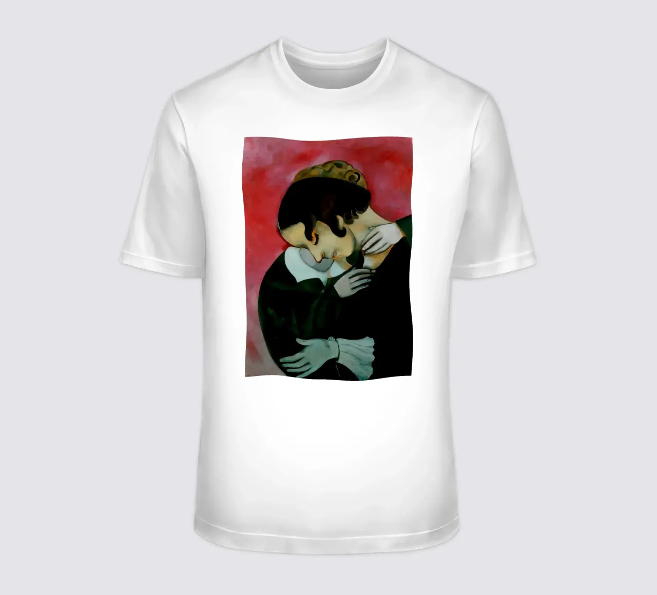 Marc Chagall Amanti in rosa t-shirt da MC Exhebition