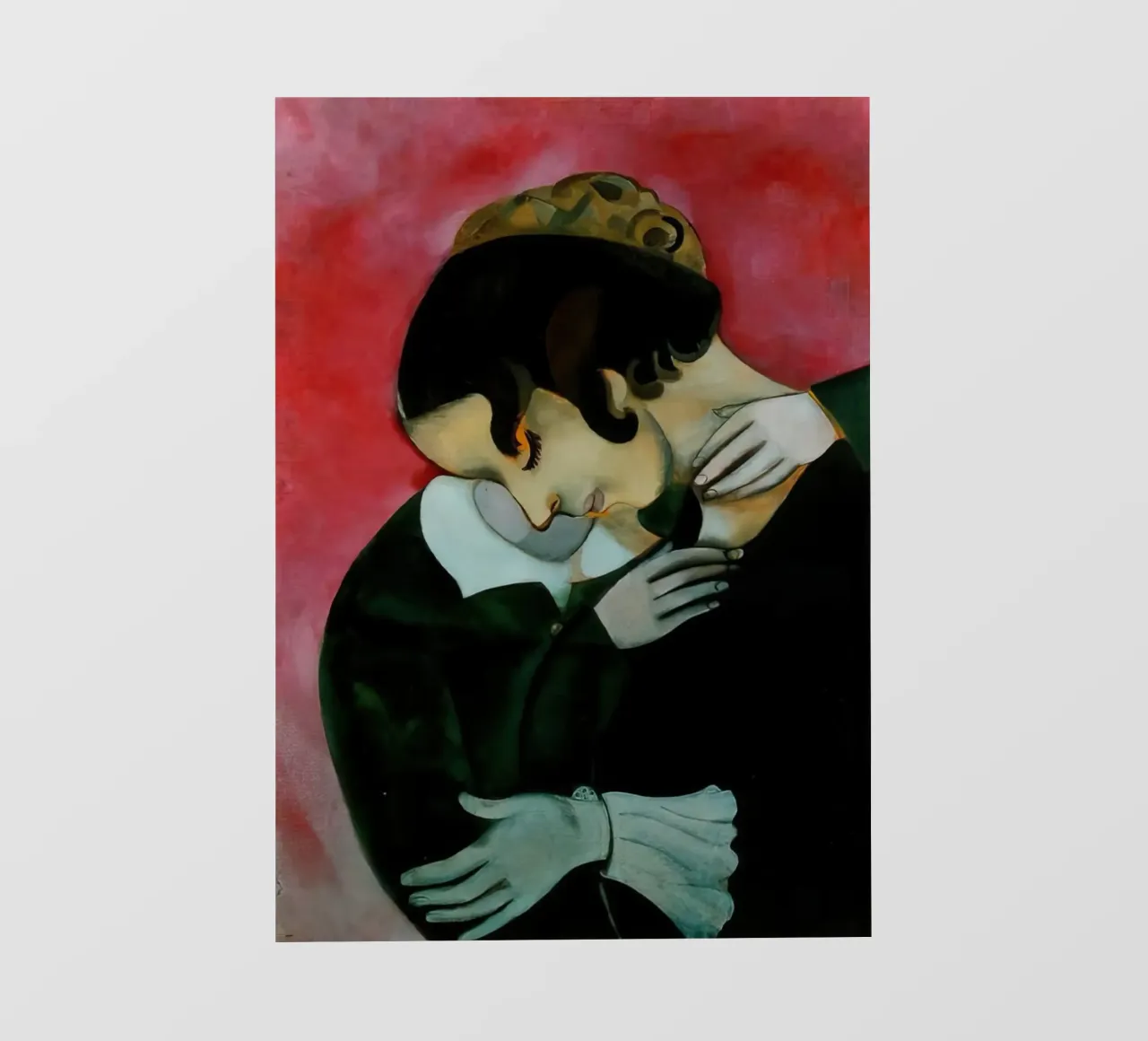 Marc Chagall Amanti in rosa telo in pvc da MC Exhebition