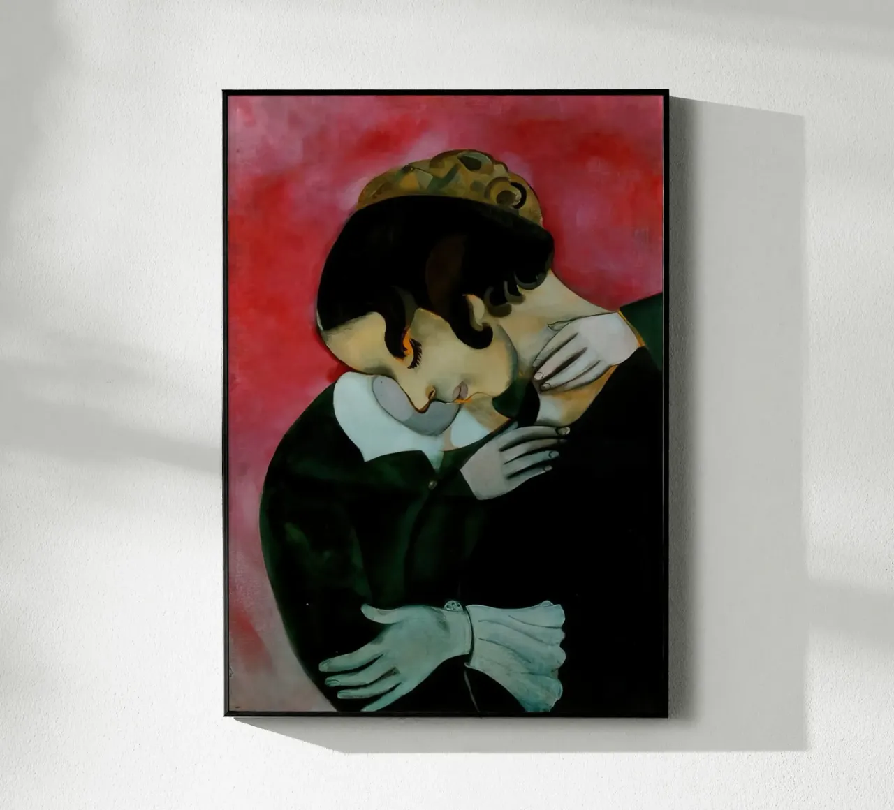 Marc Chagall Amanti in rosa plexiglass da MC Exhebition