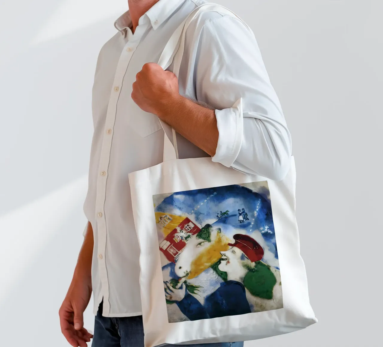 Marc Chagall Vita contadina borsa in juta da MC Exhebition