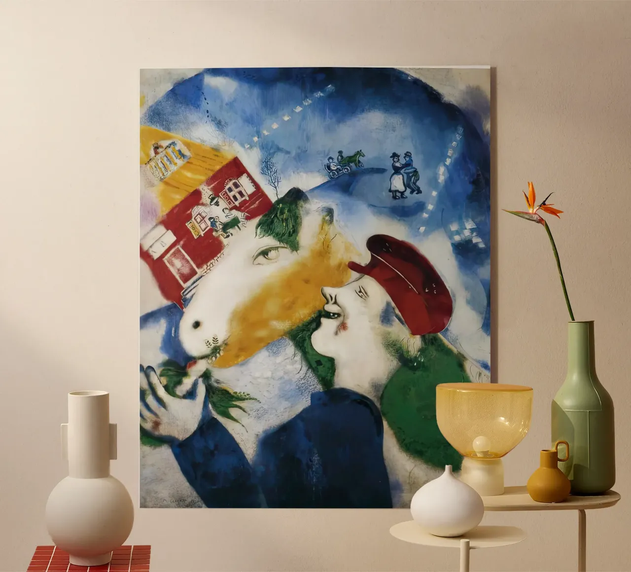 Marc Chagall Vita contadina plexiglass da MC Exhebition