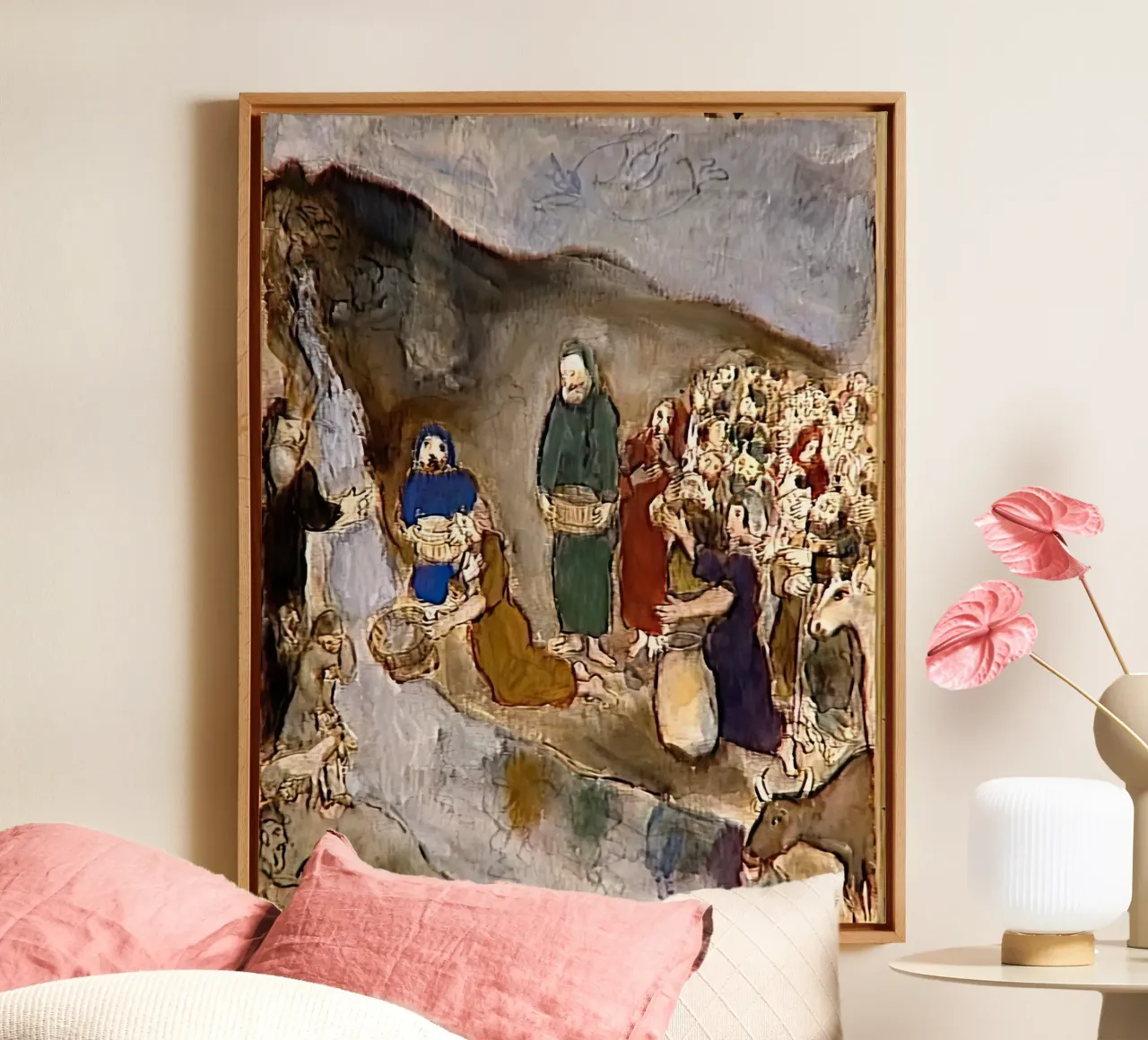 Marc Chagall Moses and the Striking Rock canvas by MC Exhebition