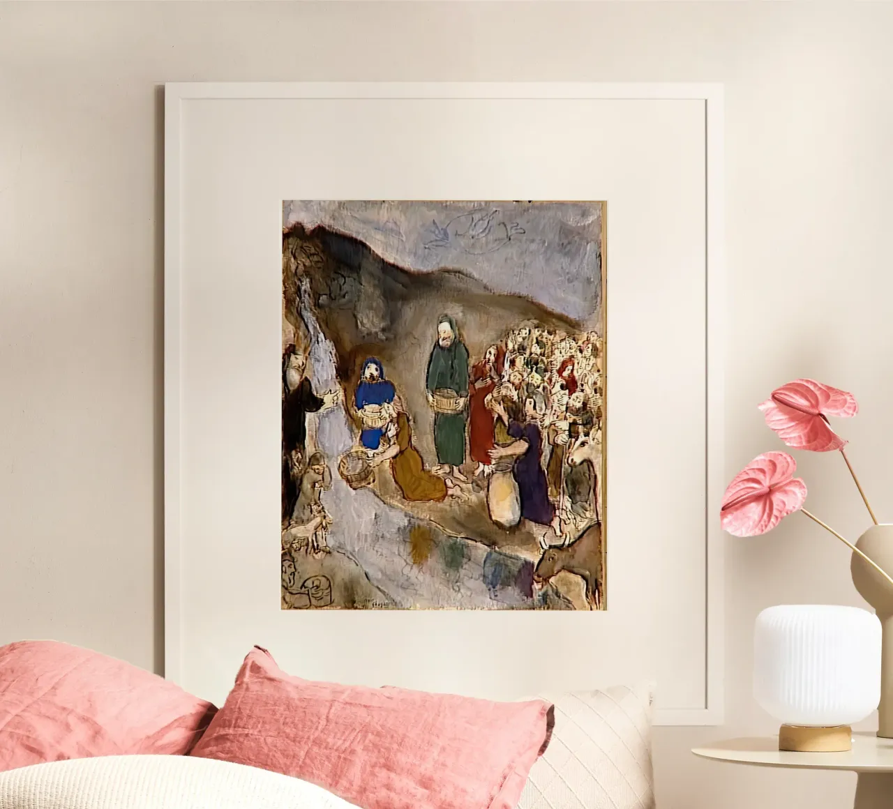 Marc Chagall Mosè e la roccia che colpisce carta hahnemühle da MC Exhebition