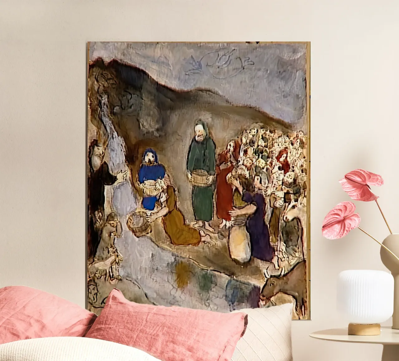Marc Chagall Mosè e la roccia che colpisce carta hahnemühle da MC Exhebition