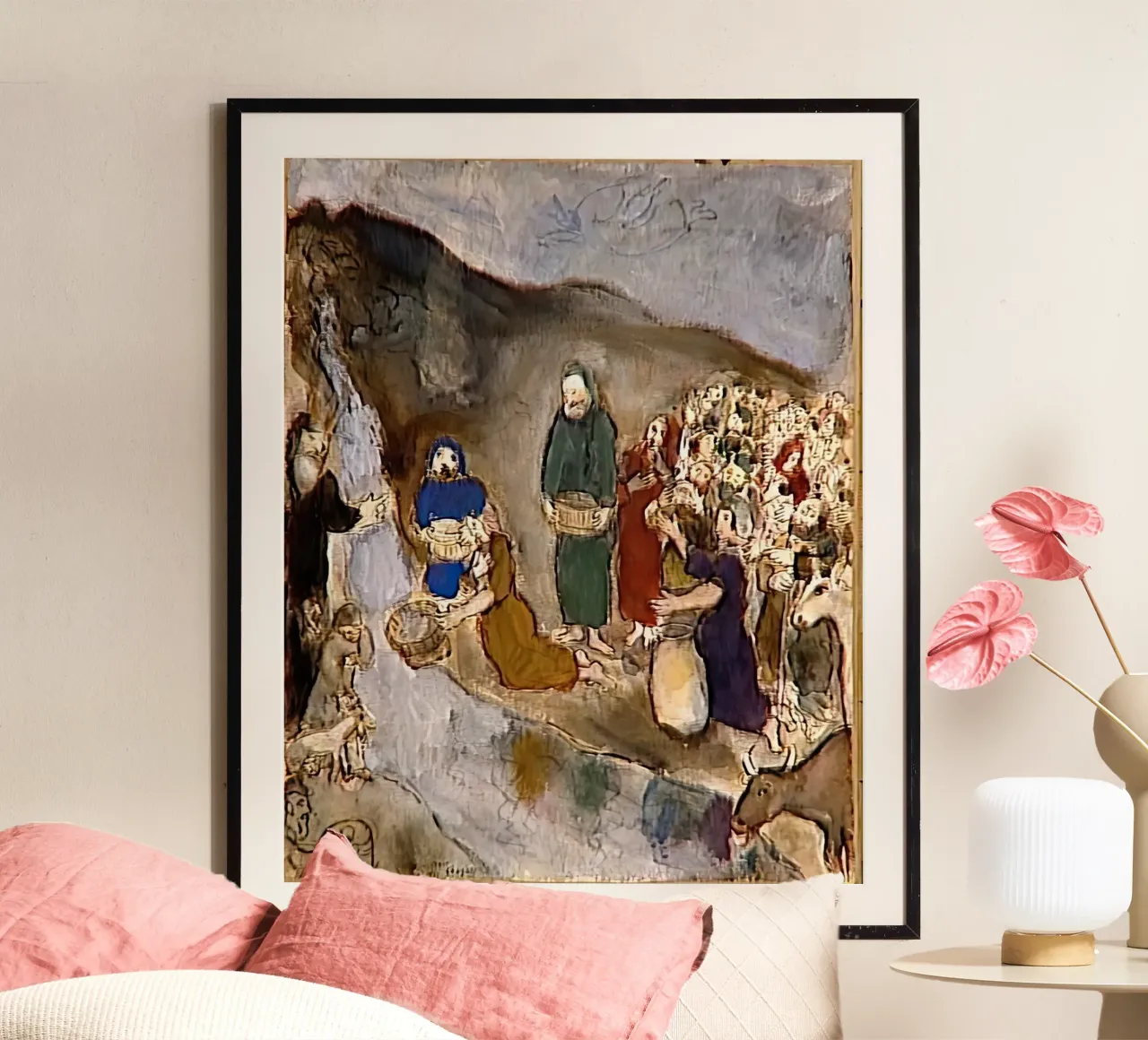 Marc Chagall Mosè e la roccia che colpisce carta hahnemühle da MC Exhebition