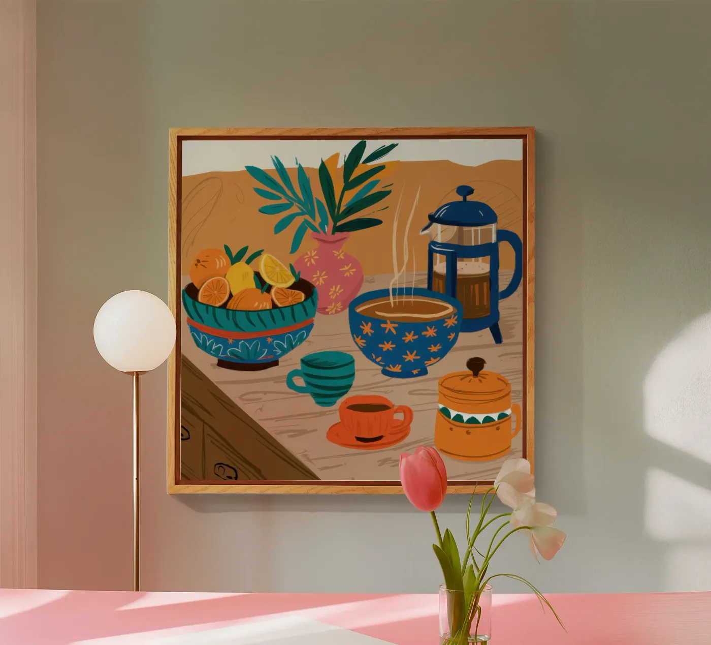 Pausa caffè al sole plexiglass da Veil Maya