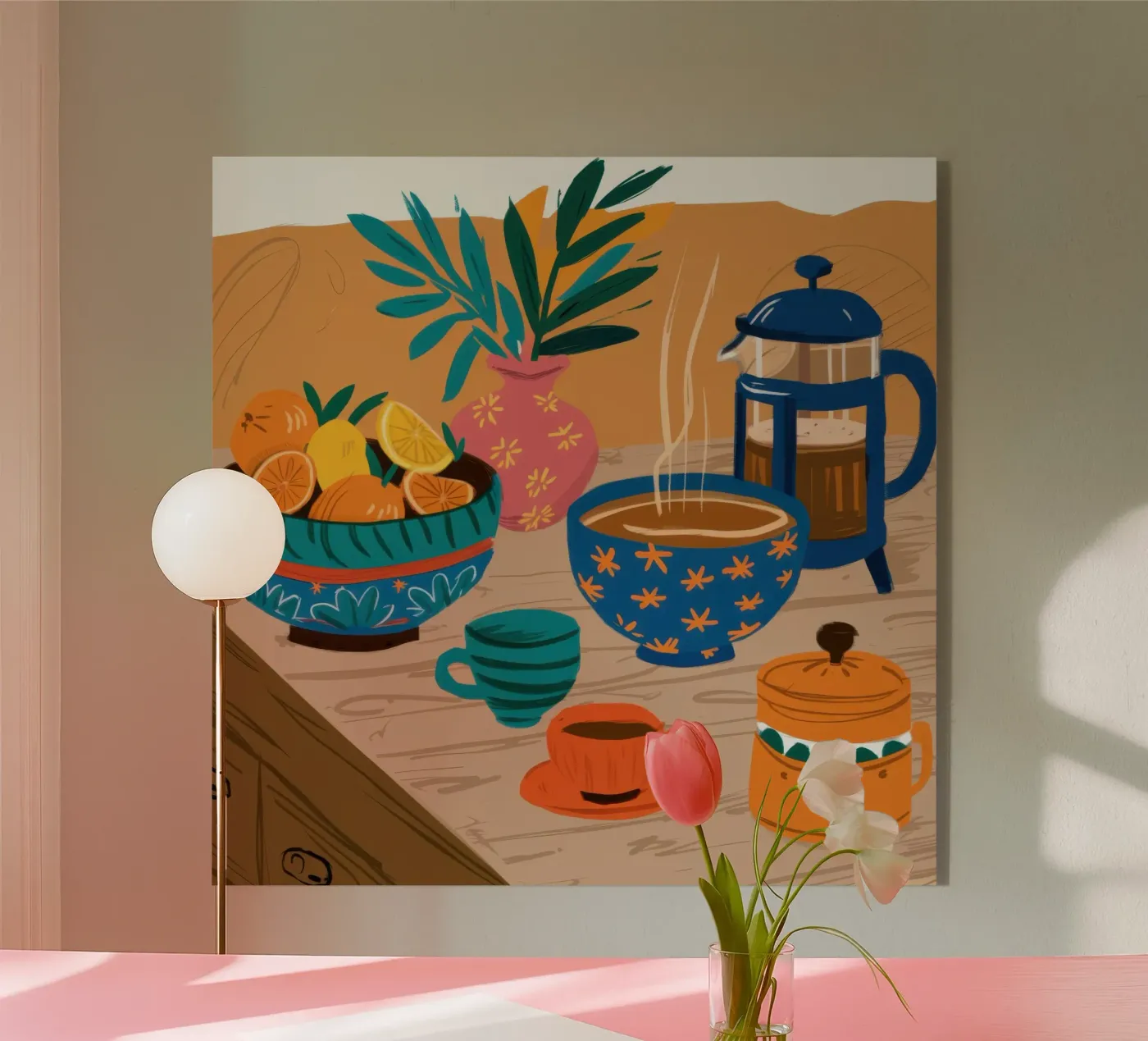 Pausa caffè al sole plexiglass da Veil Maya