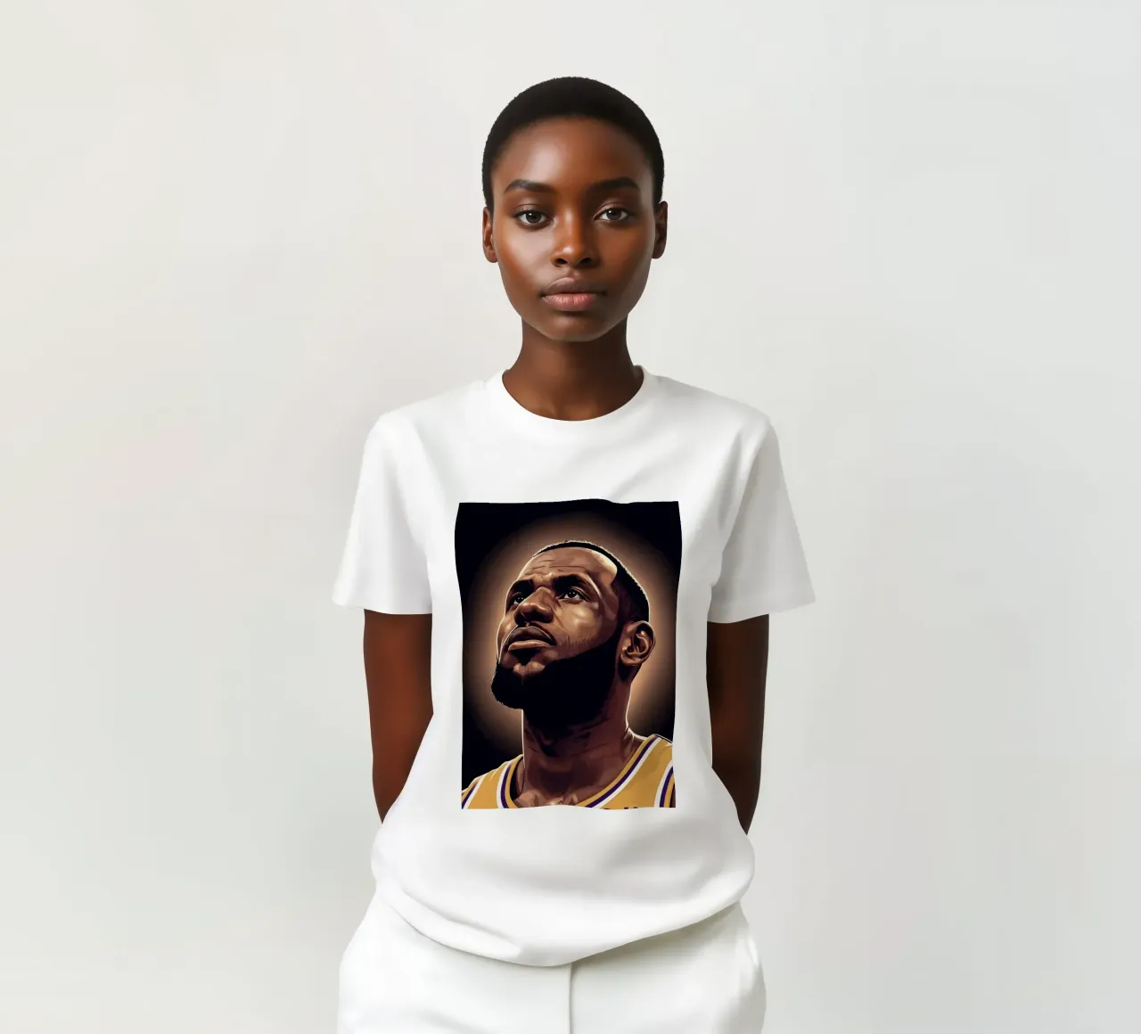 Lebron James portrait (6) T-Shirt von Lembayung art