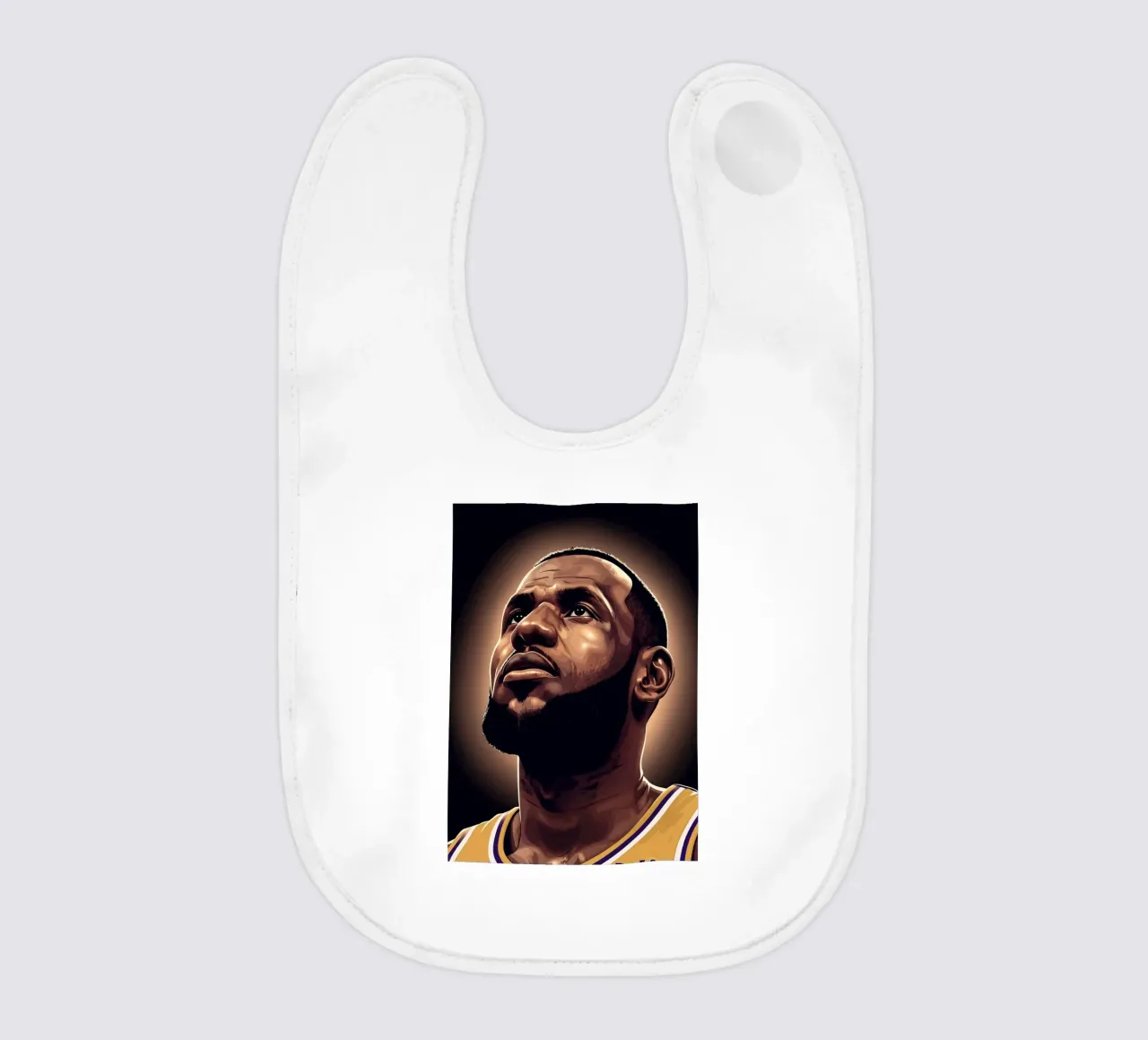 Lebron James portrait (6) bavaglino da Lembayung art