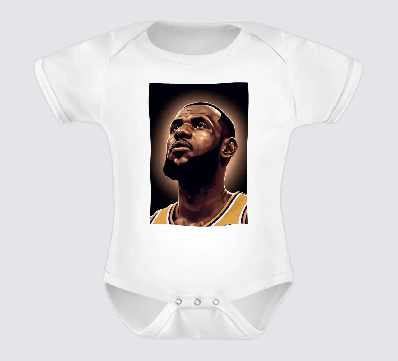 Lebron James portrait (6) body neonato maniche corte da Lembayung art