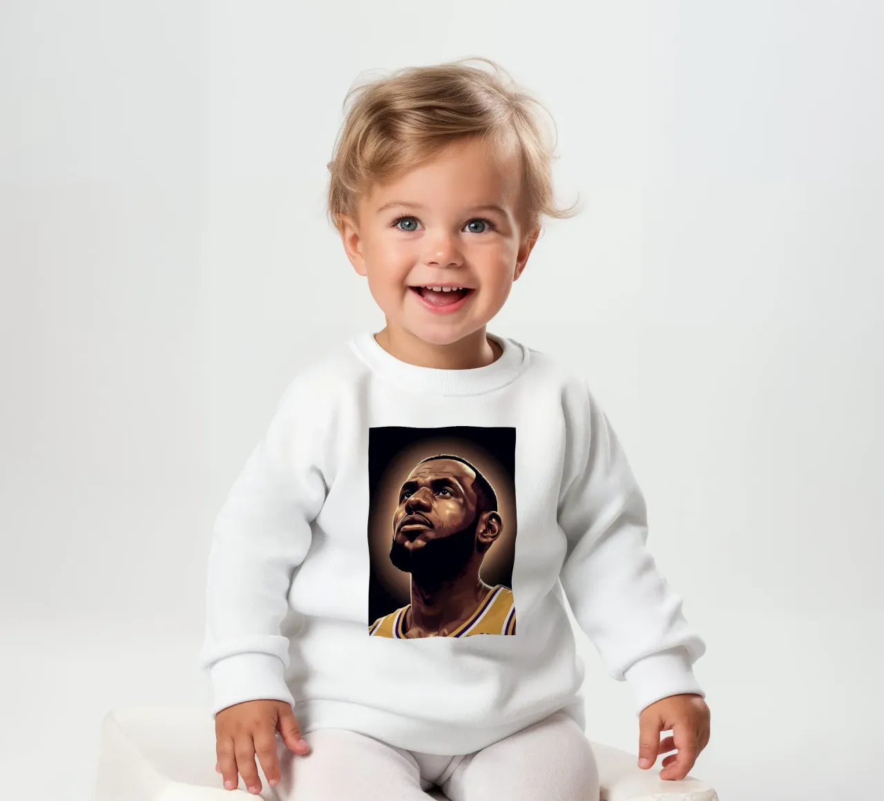 Lebron James portrait (6) felpa neonato da Lembayung art