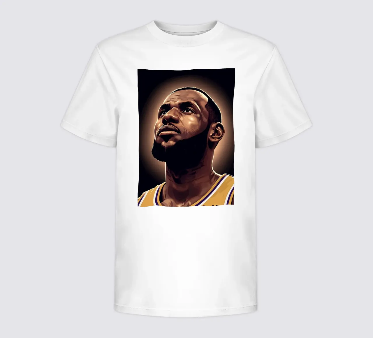 Lebron James portrait (6) kids t-shirt by Lembayung art