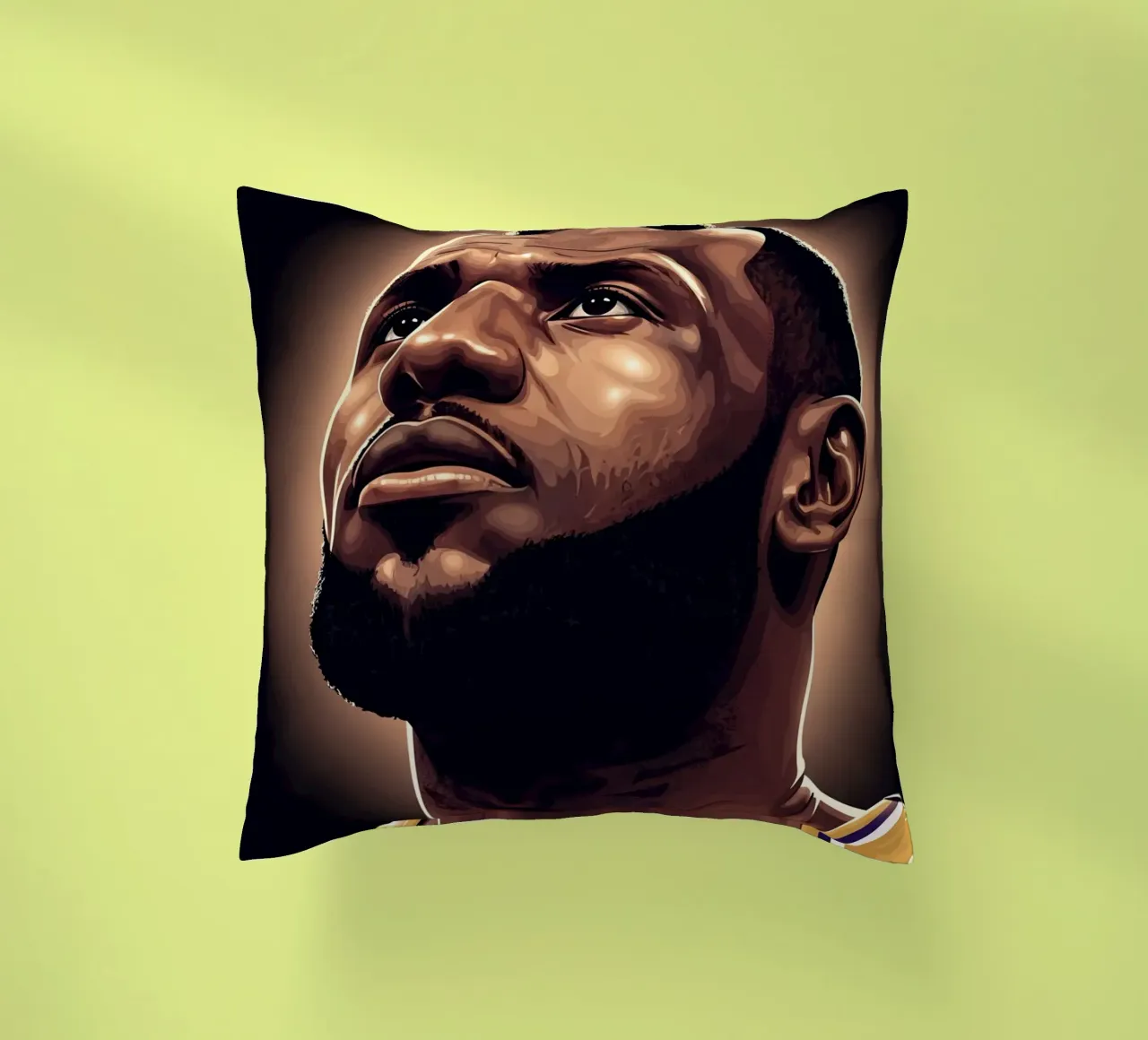 Lebron James portrait (6) cuscino da Lembayung art
