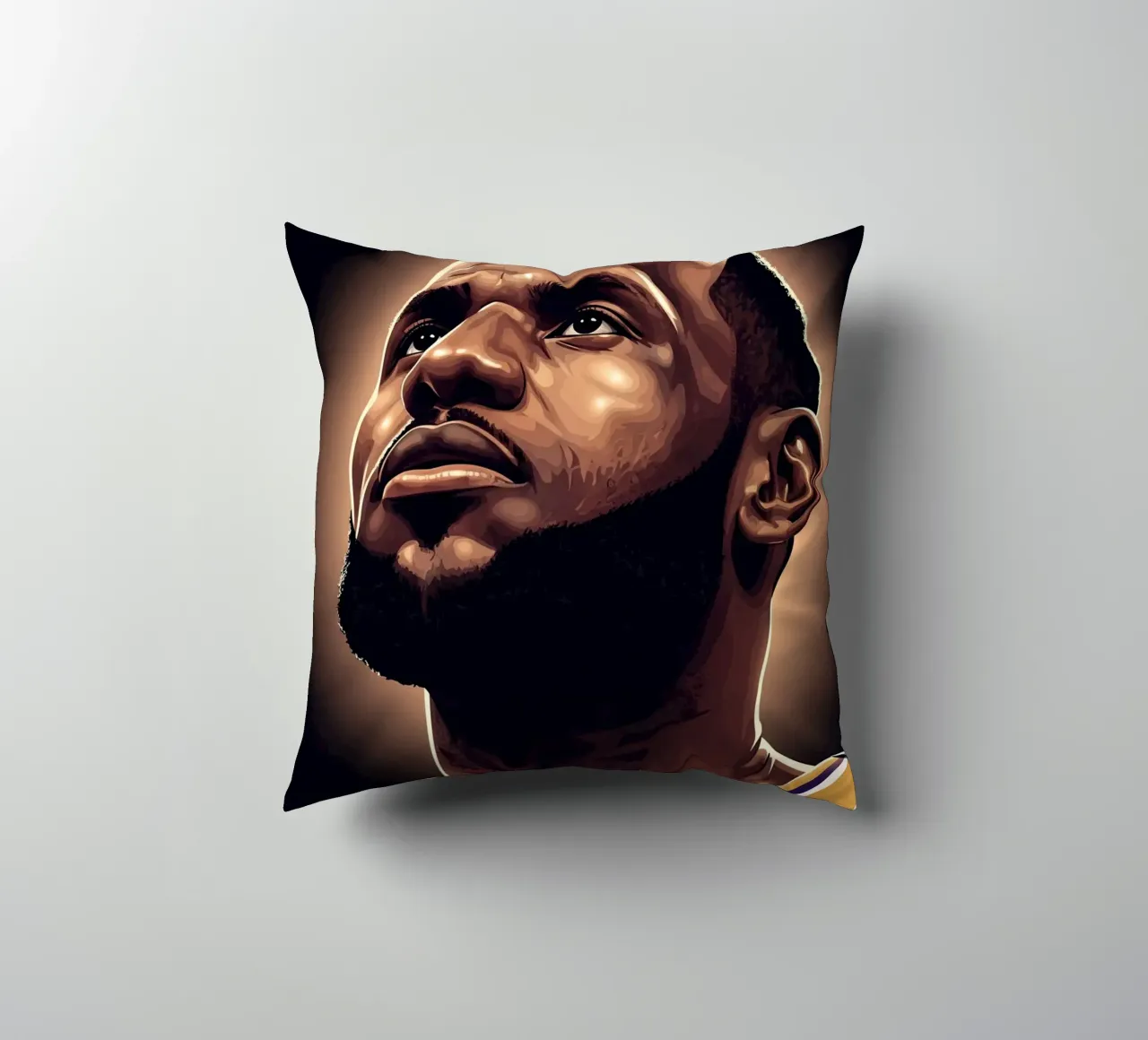 Lebron James portrait (6) cuscino da Lembayung art