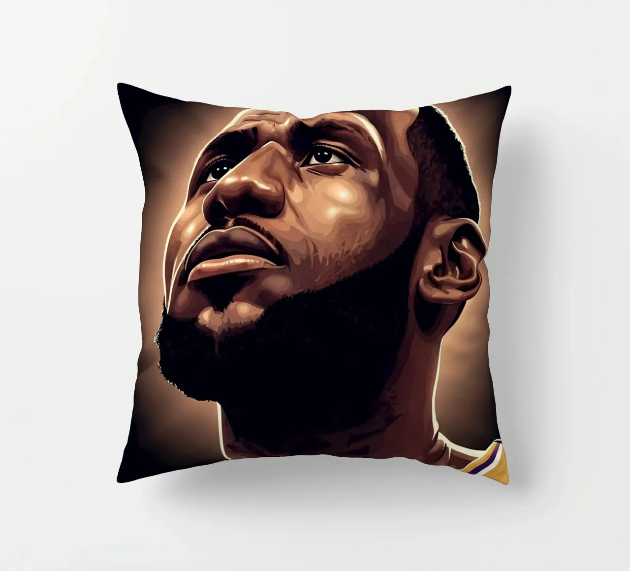 Lebron James portrait (6) cuscino da Lembayung art