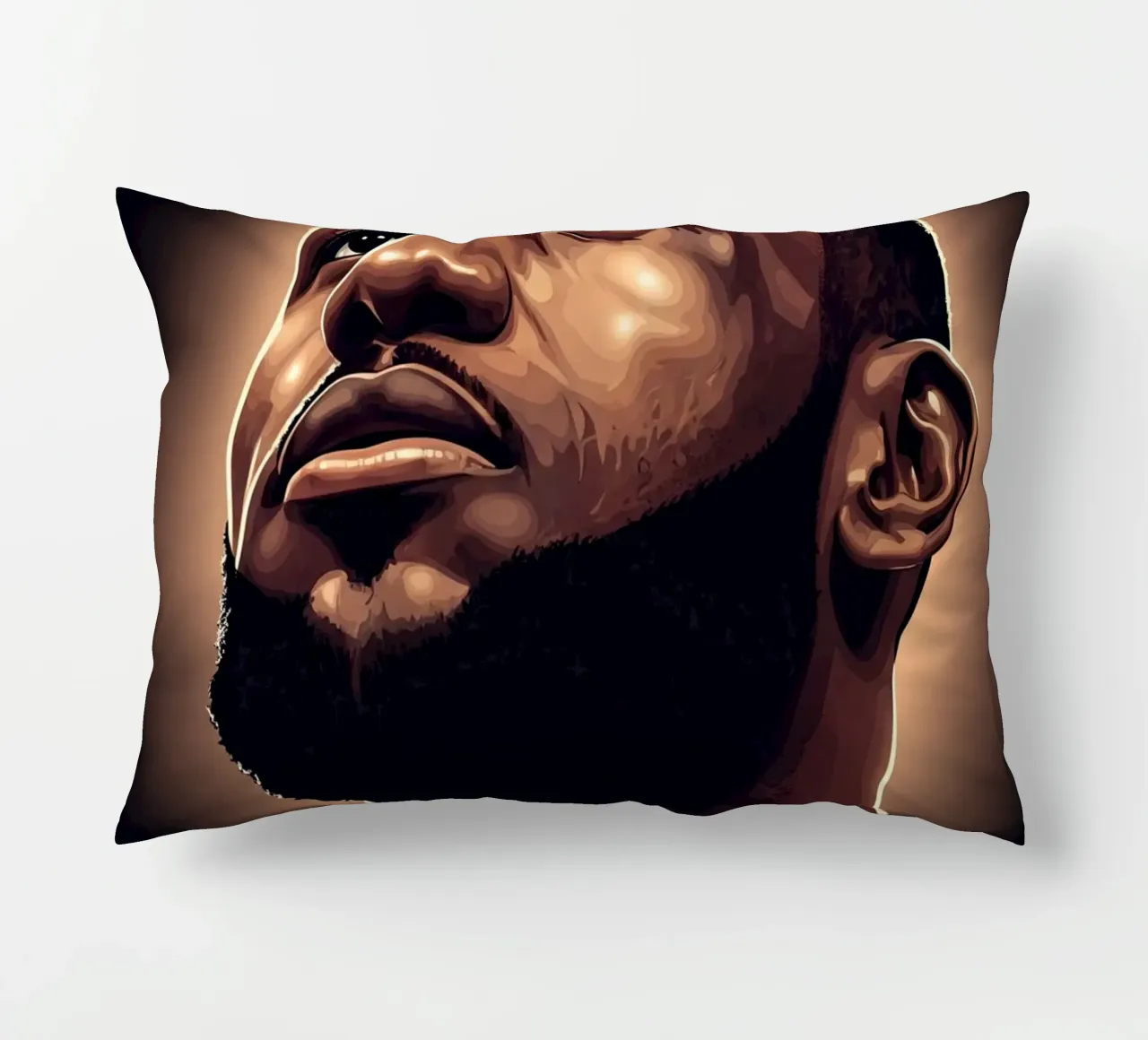 Lebron James portrait (6) cuscino da Lembayung art