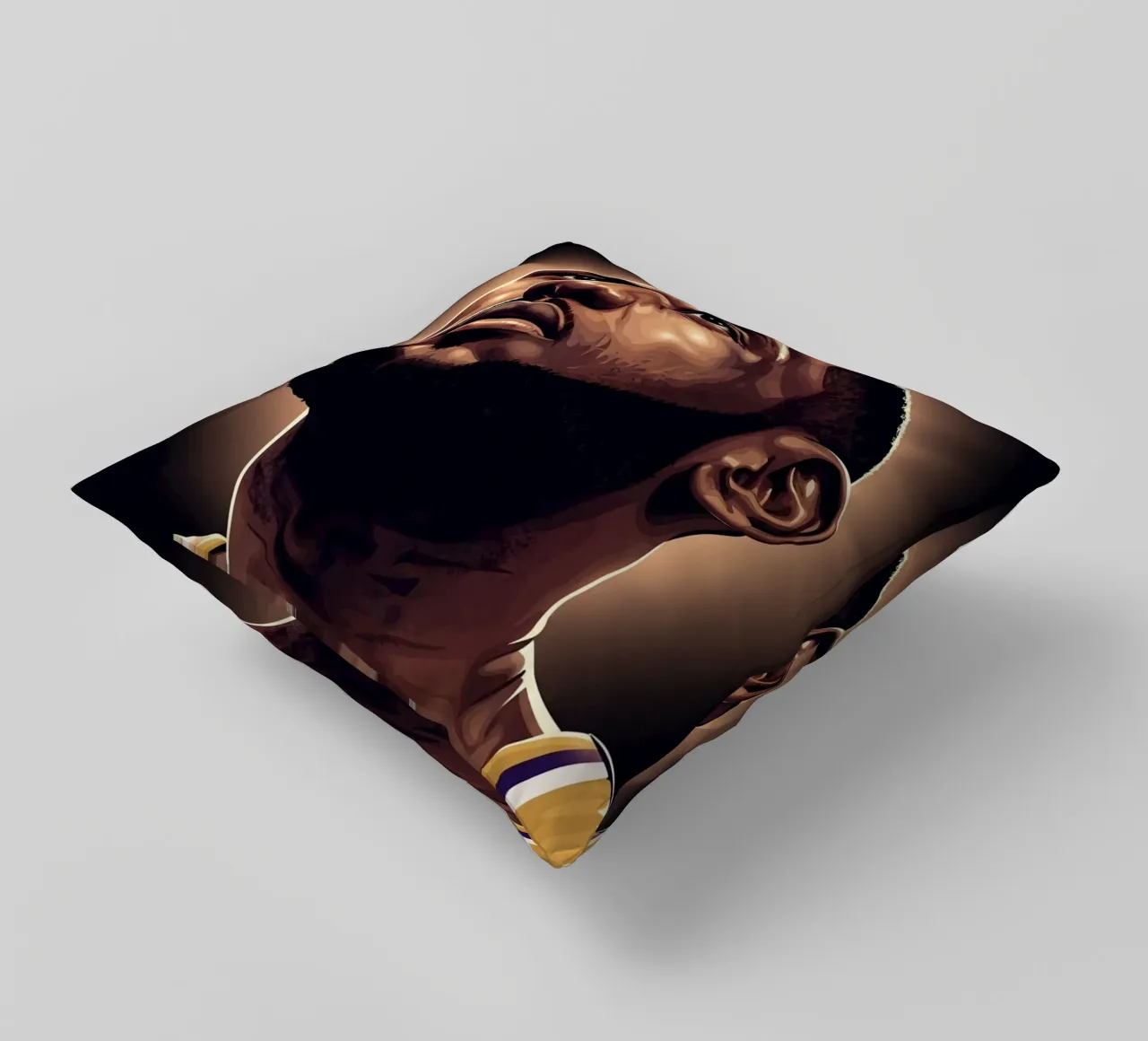 Lebron James portrait (6) cuscino da Lembayung art