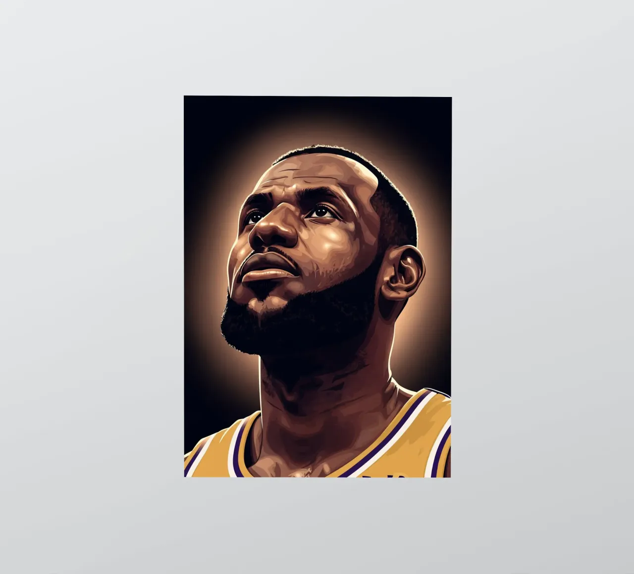 Lebron James portrait (6) adesivo da Lembayung art