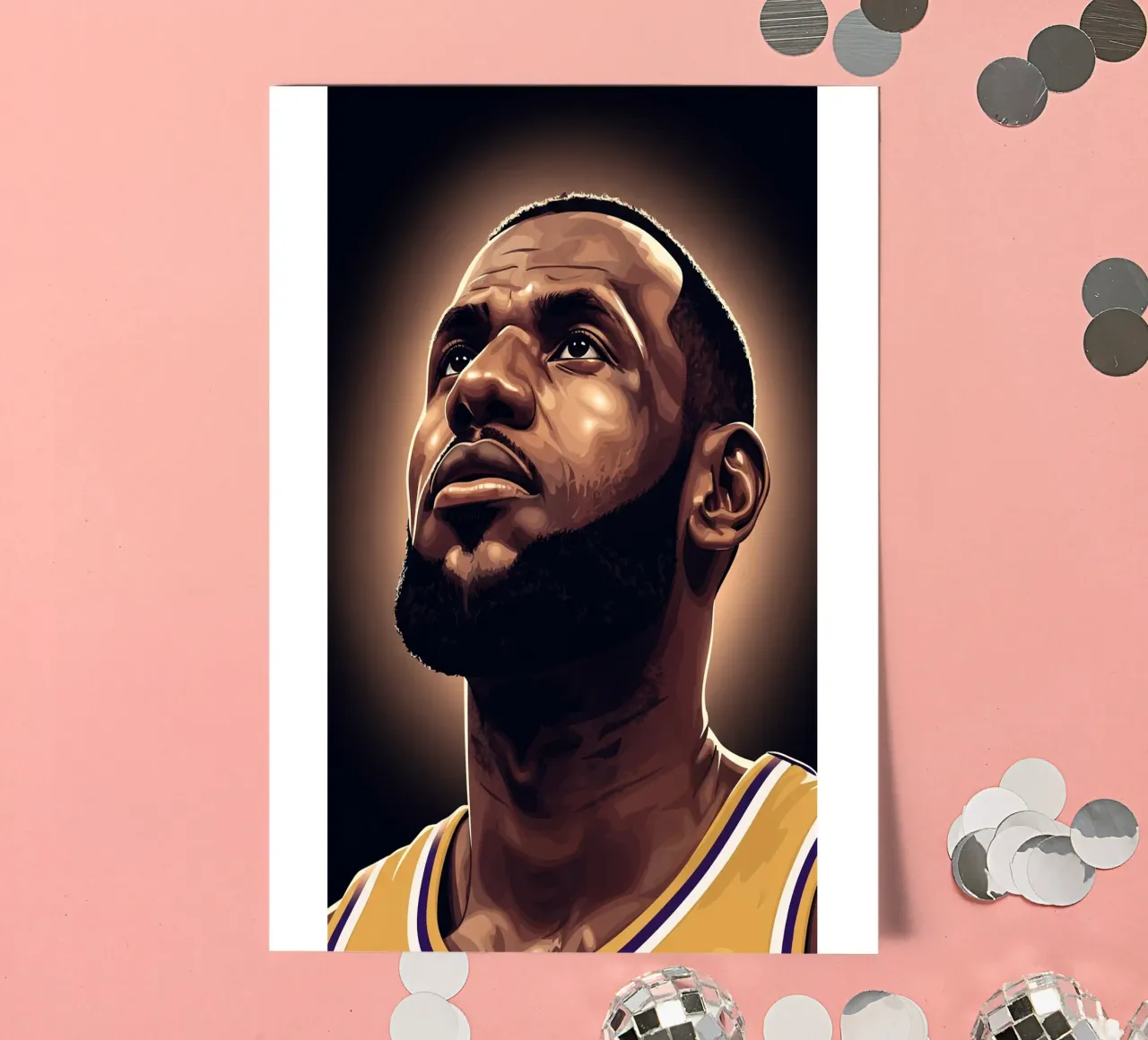 Lebron James portrait (6) sticker sheet by Lembayung art