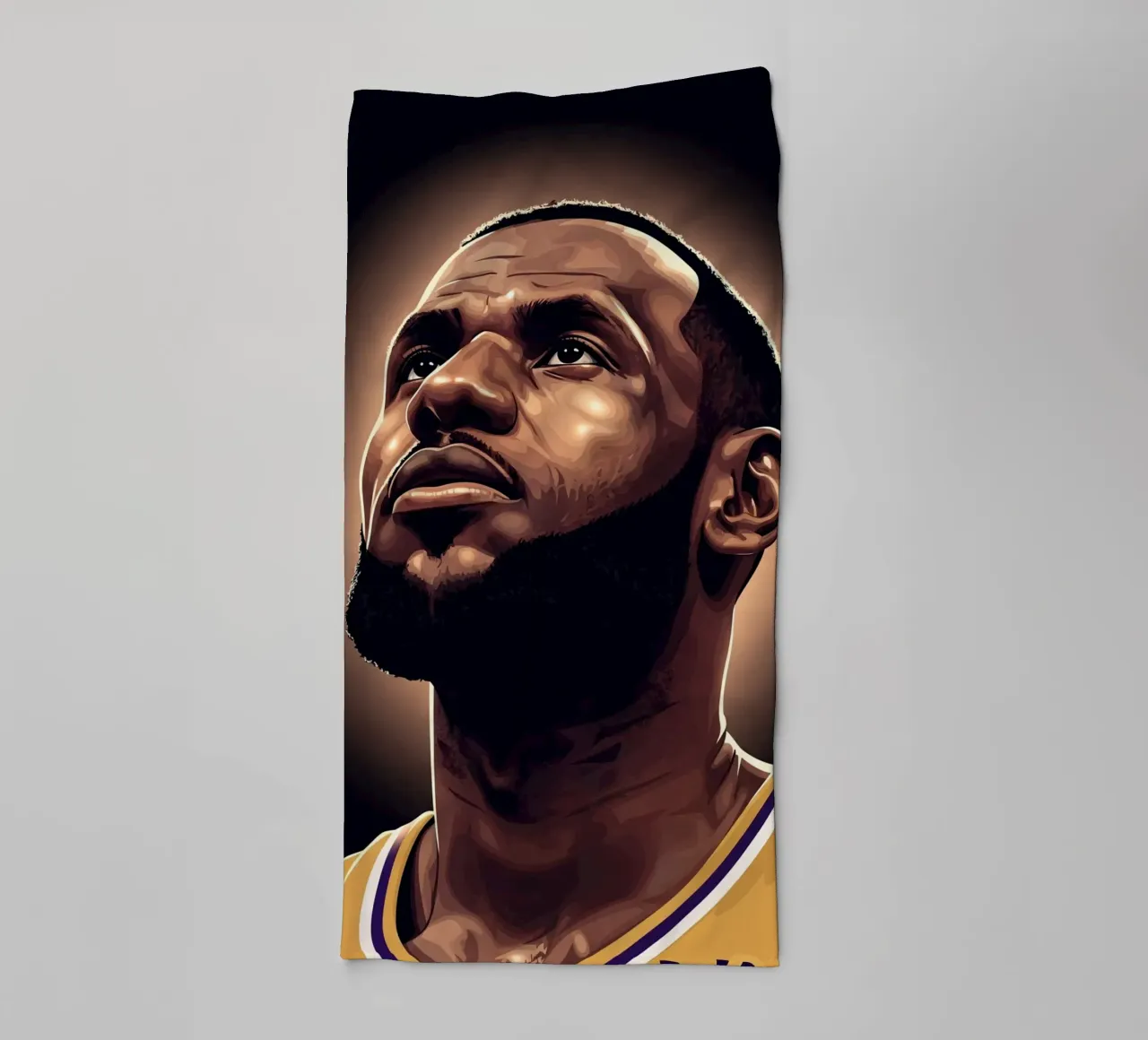 Lebron James portrait (6) asciugamano da bagno da Lembayung art
