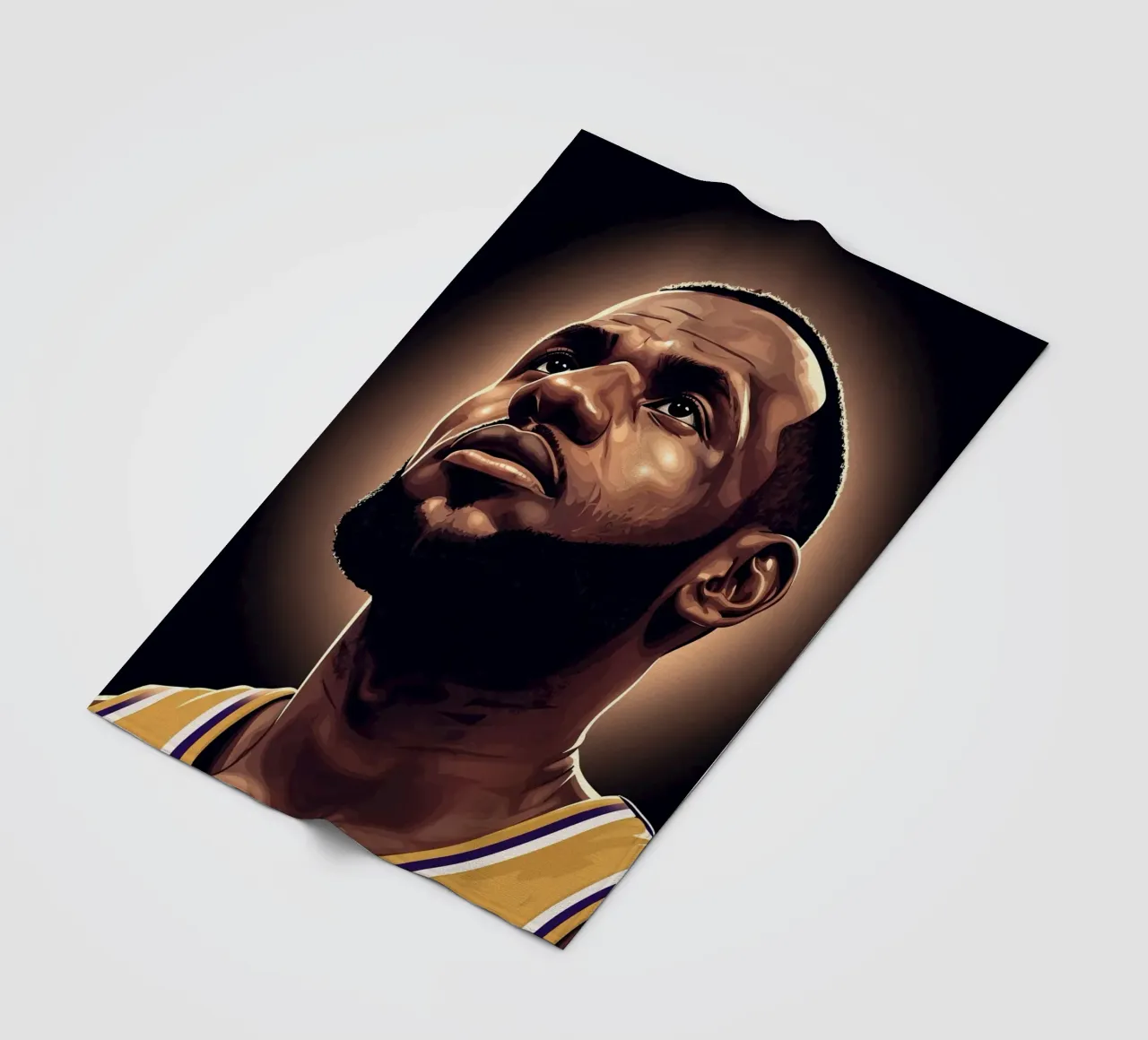 Lebron James portrait (6) coperta in pile da Lembayung art