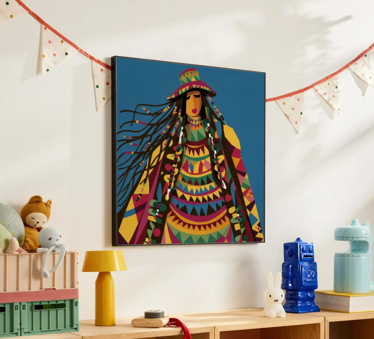 Kaleidoscopic Cultural Portrait alu-dibond by Prism Ritual