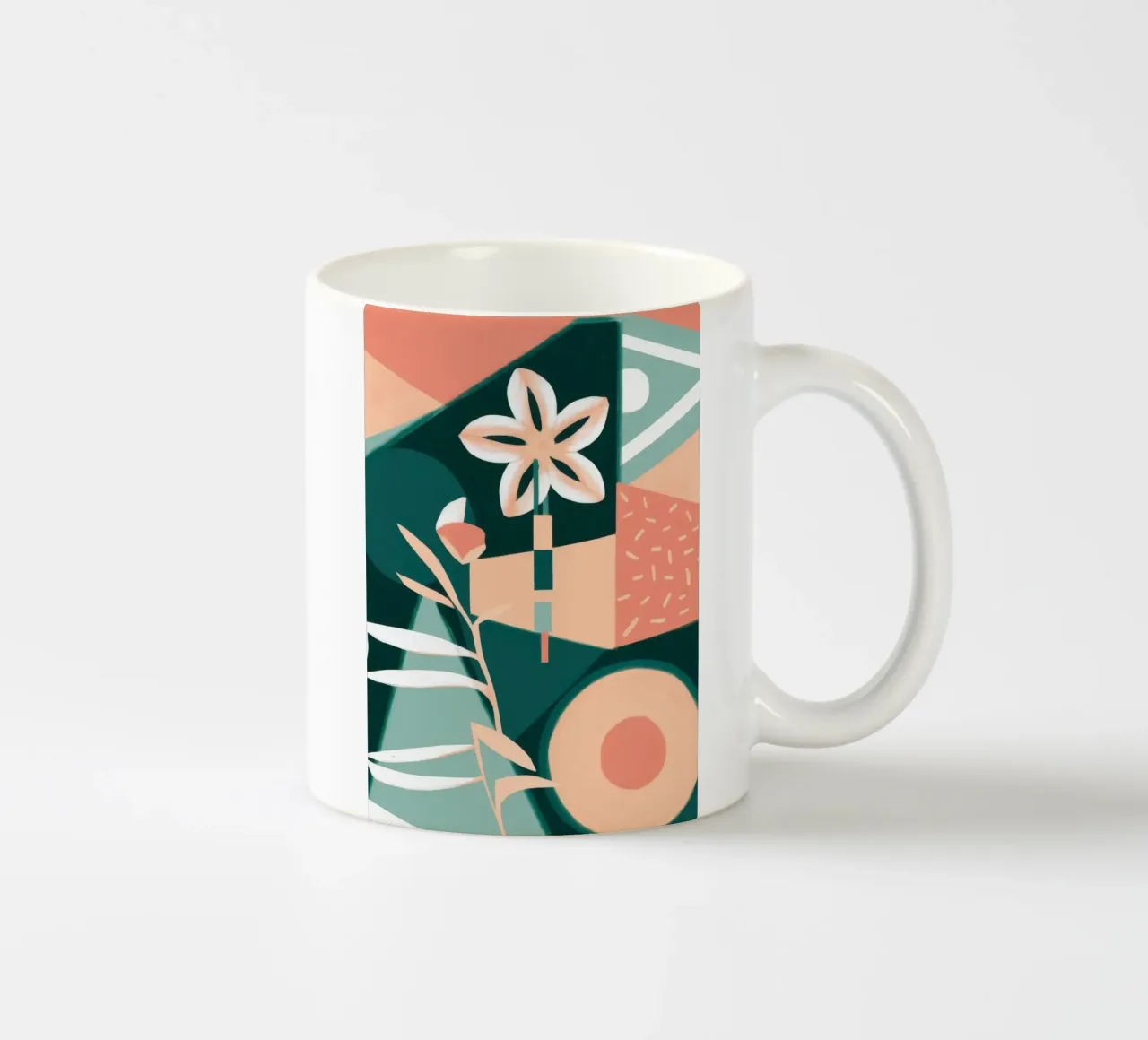 Serenità floreale astratta tazza in ceramica da Bring Haven
