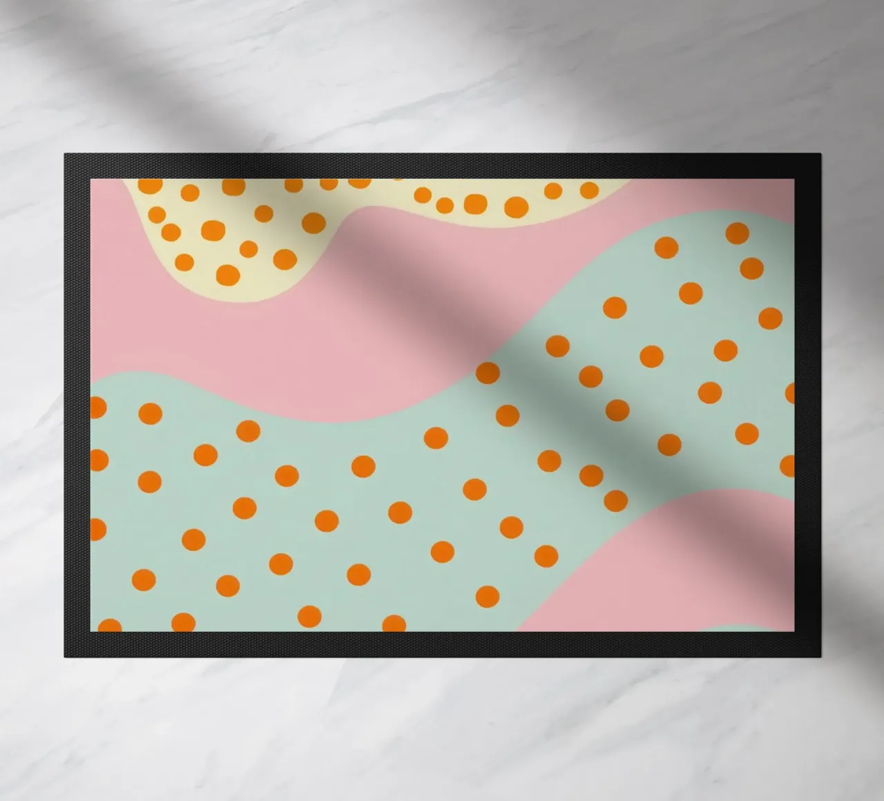 Golden Wave Pattern doormat by Solar Paint