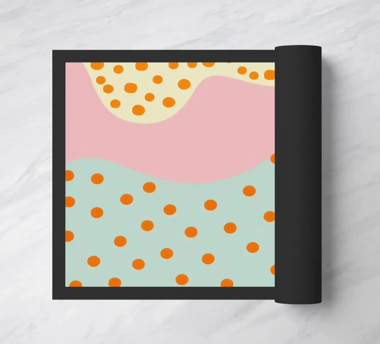 Golden Wave Pattern doormat by Solar Paint