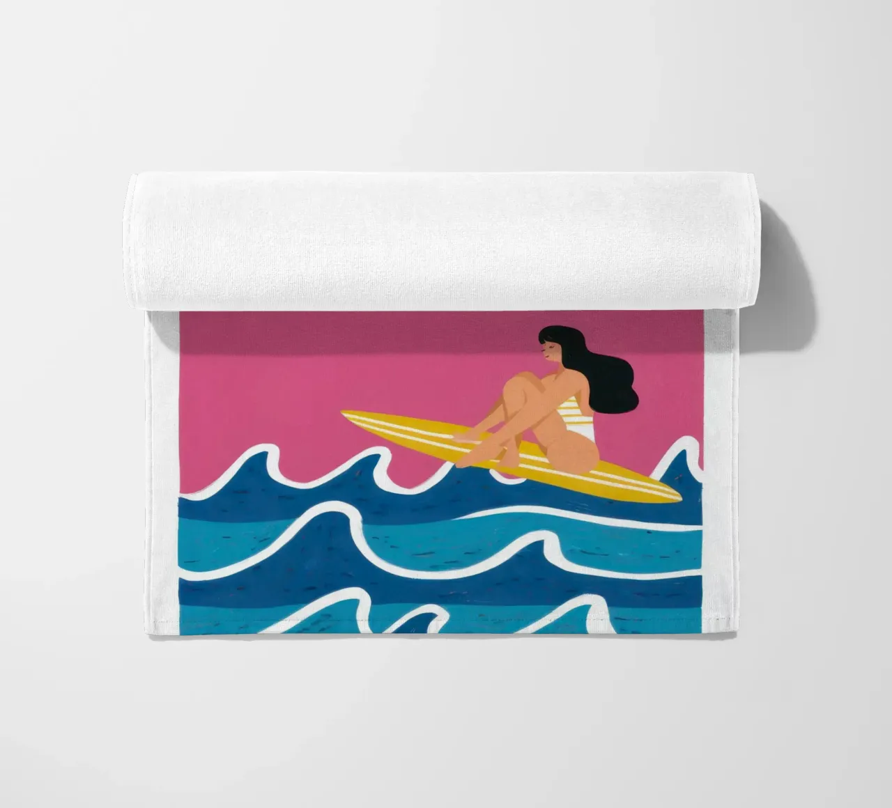 Rouler au coucher du soleil serviette de plage de Veil Maya