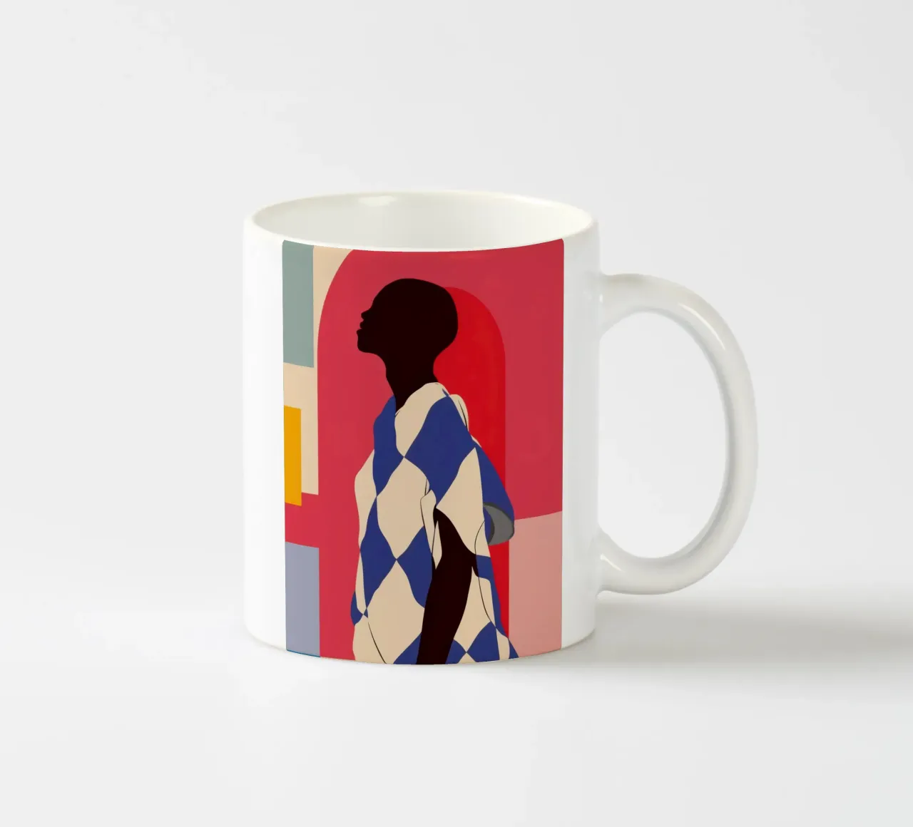 Silhouette moderna Deco tazza in ceramica da Prism Ritual