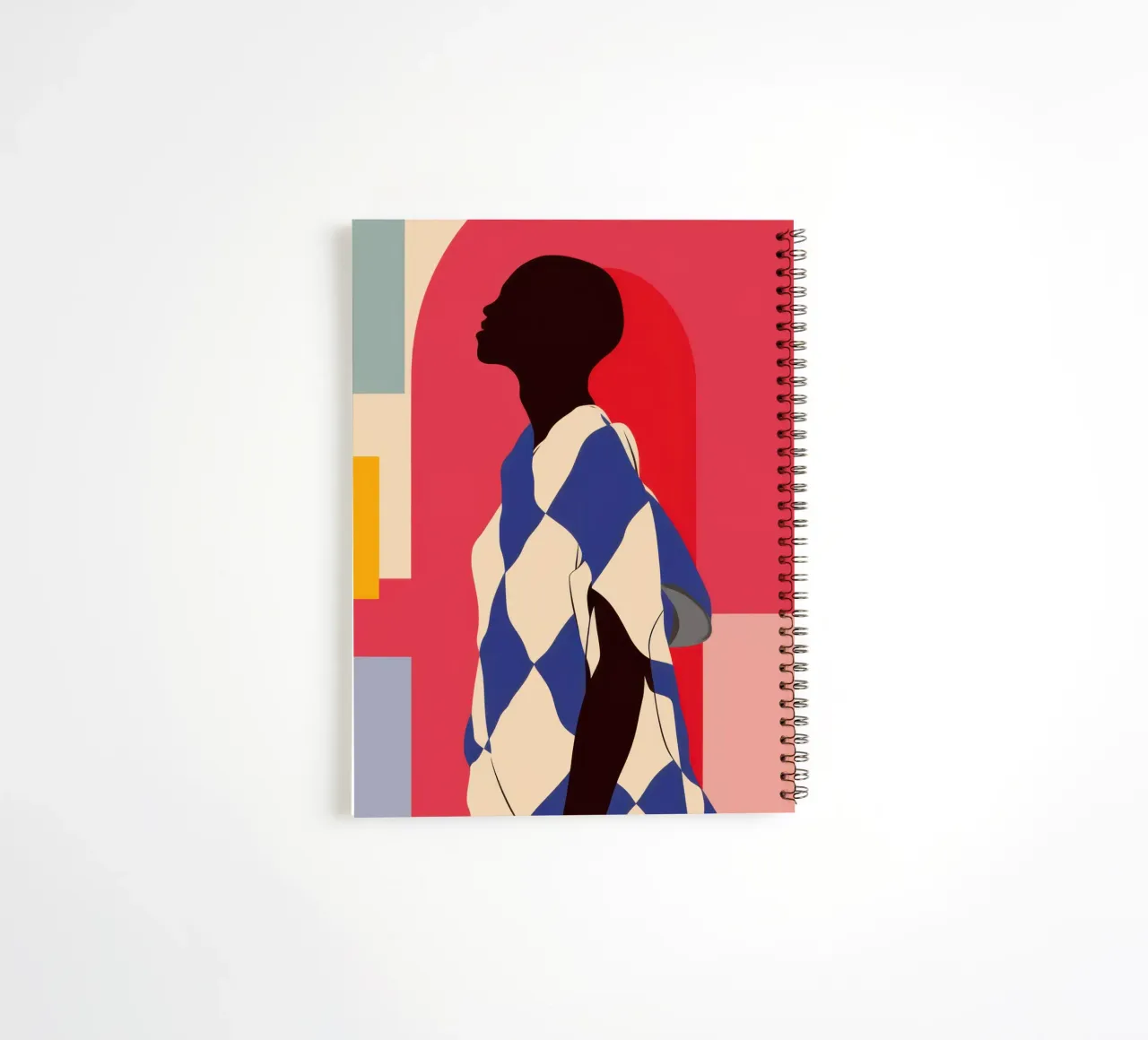 Modern Deco Silhouette spiral notebook by Prism Ritual