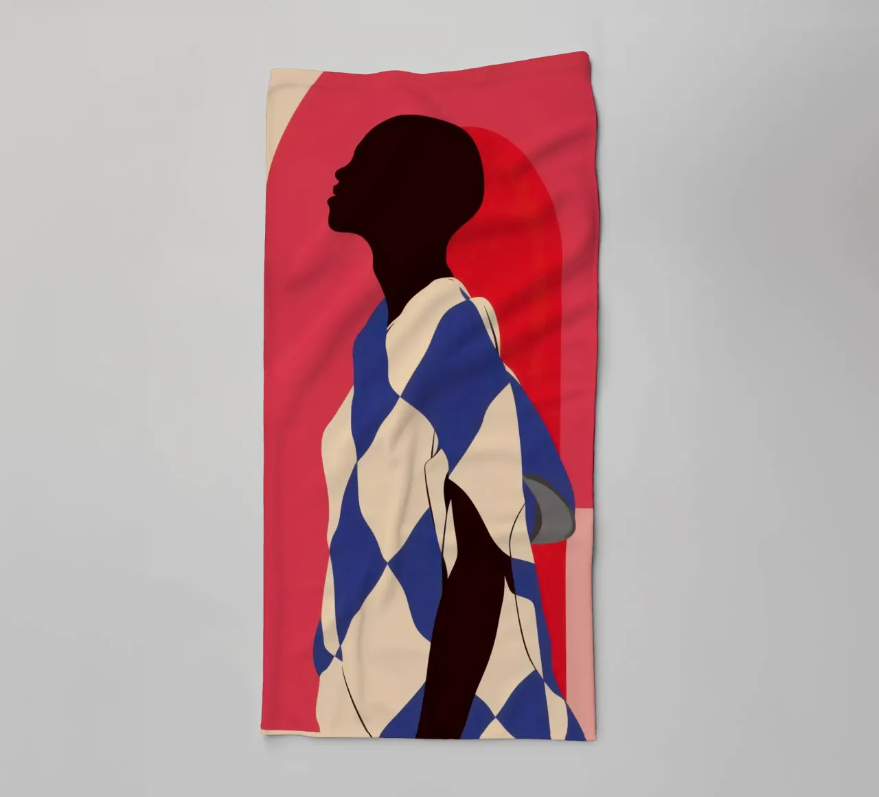 Modern Deco Silhouette towel by Prism Ritual