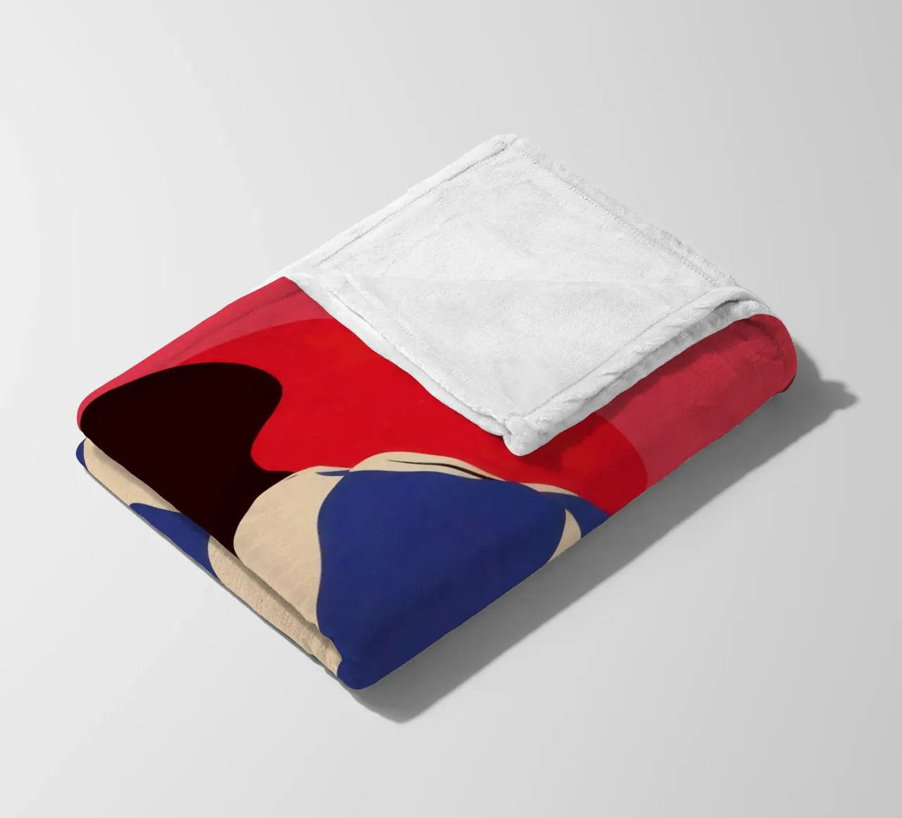 Modern Deco Silhouette fleece blanket by Prism Ritual