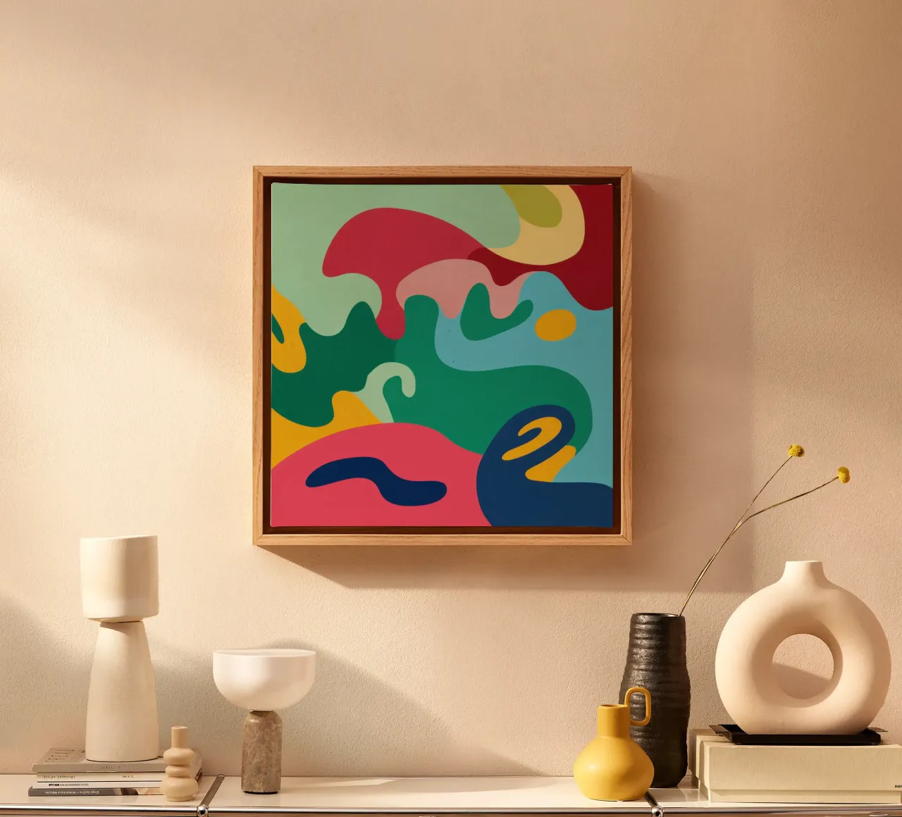Abstracte vloeibaarheidsdans canvas met Baklijst van Prism Ritual