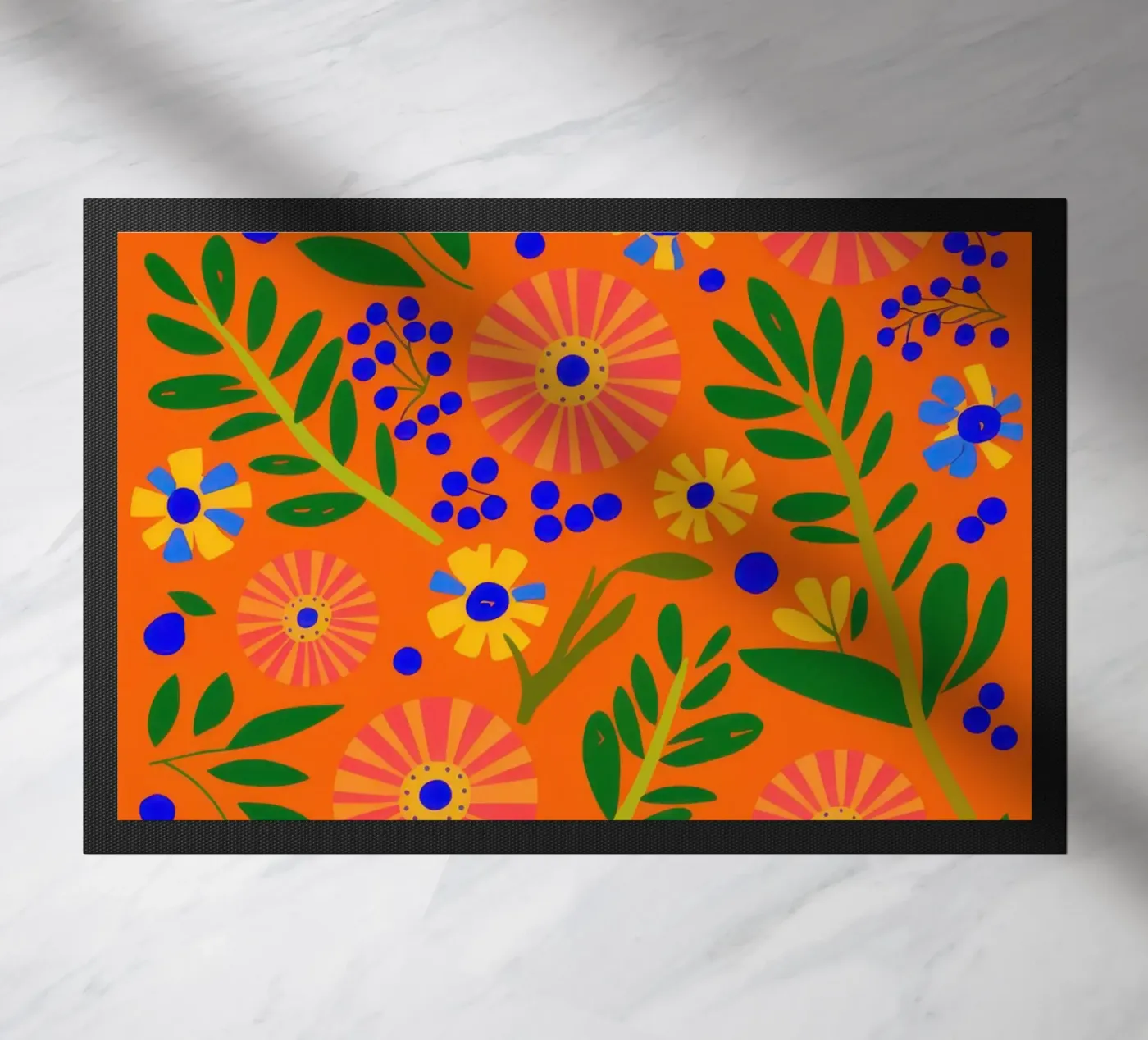 Oranje patroon deurmat van Solar Paint