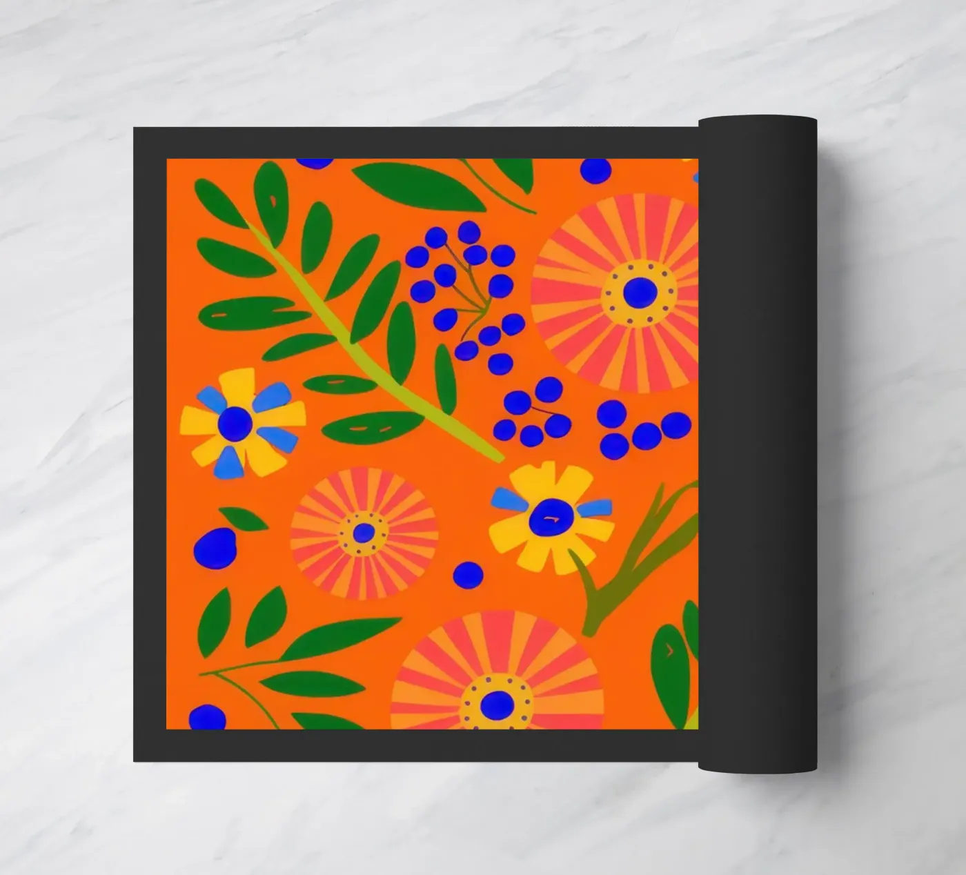 Oranje patroon deurmat van Solar Paint