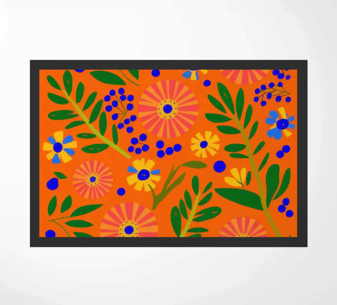 Oranje patroon deurmat van Solar Paint