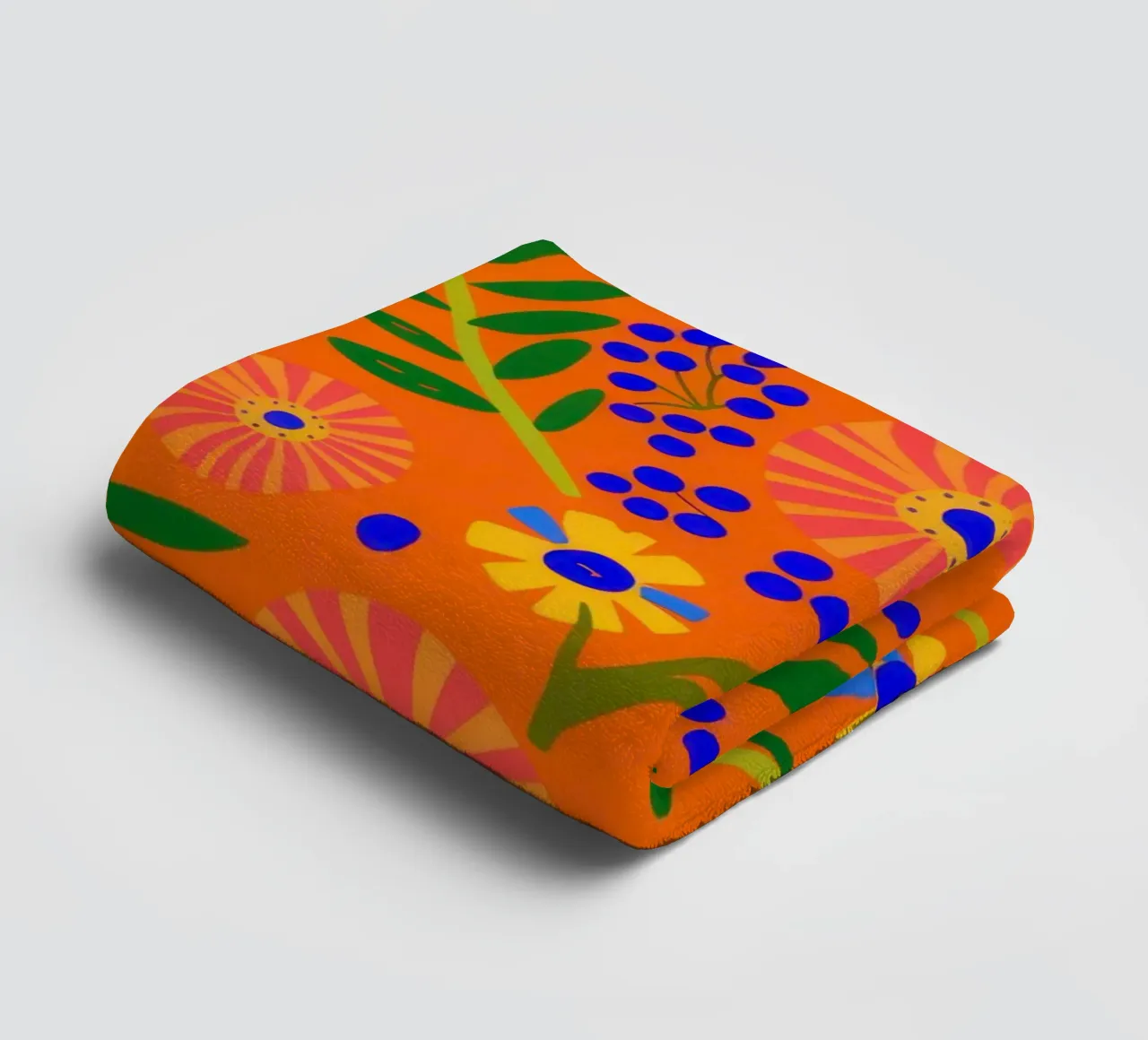 Orange Grove Pattern towel by Solar Paint