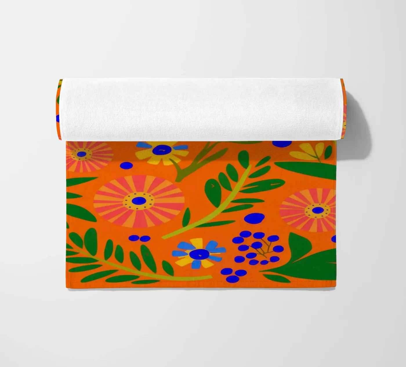 Orange Grove Pattern beach towel by Solar Paint
