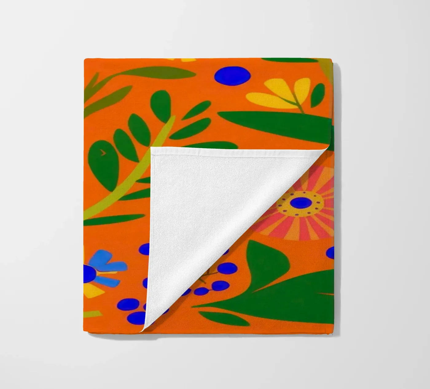 Orange Grove Pattern beach towel by Solar Paint