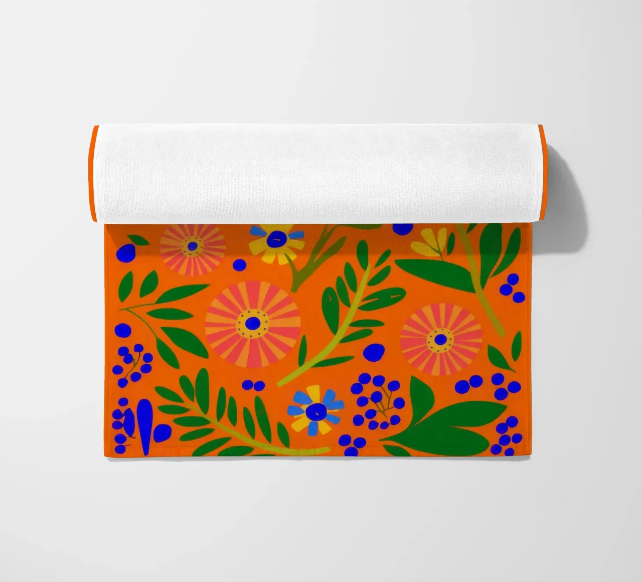 Orange Grove-Muster Strandtuch von Solar Paint