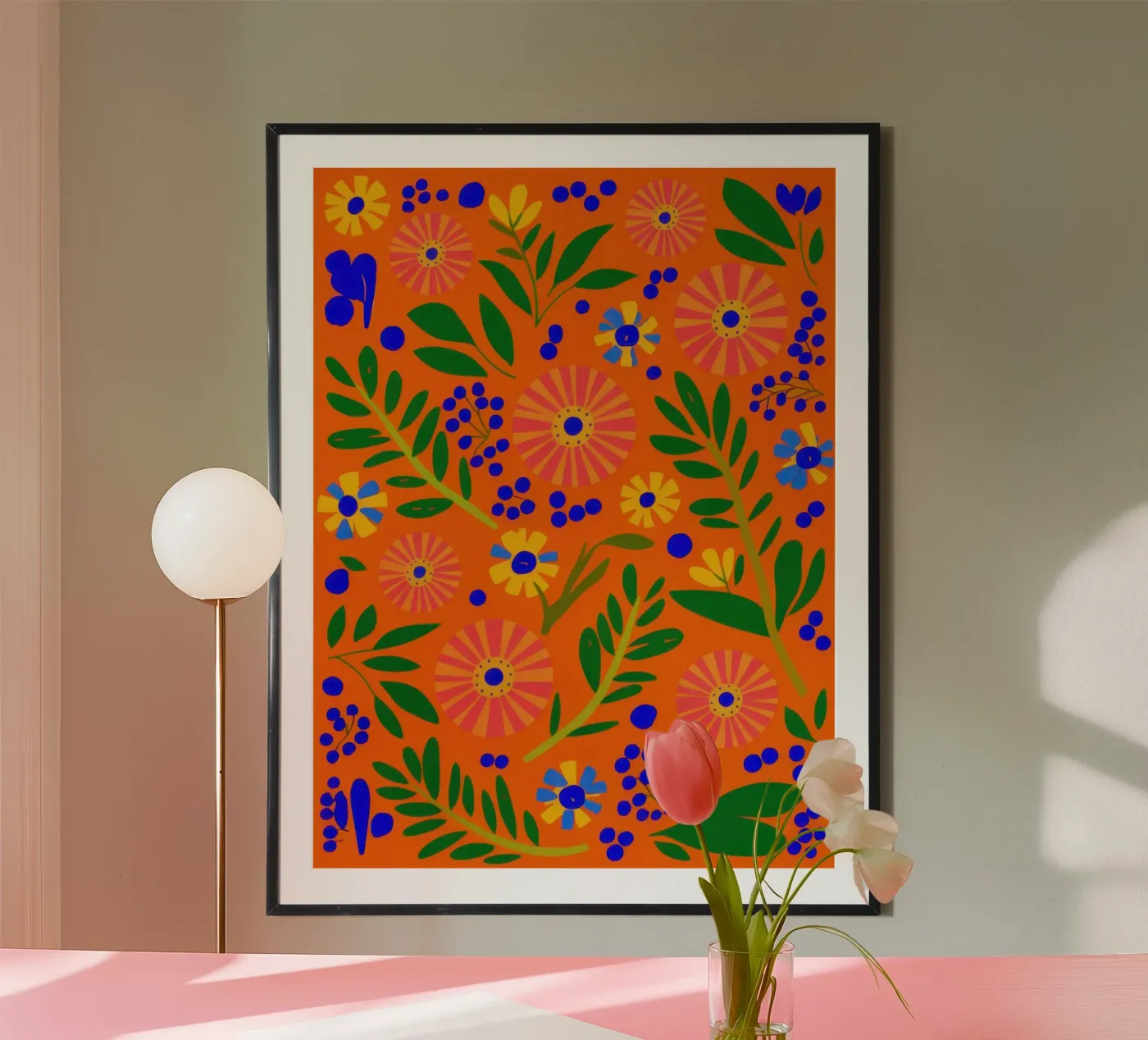 Orange Grove Pattern poster da Solar Paint