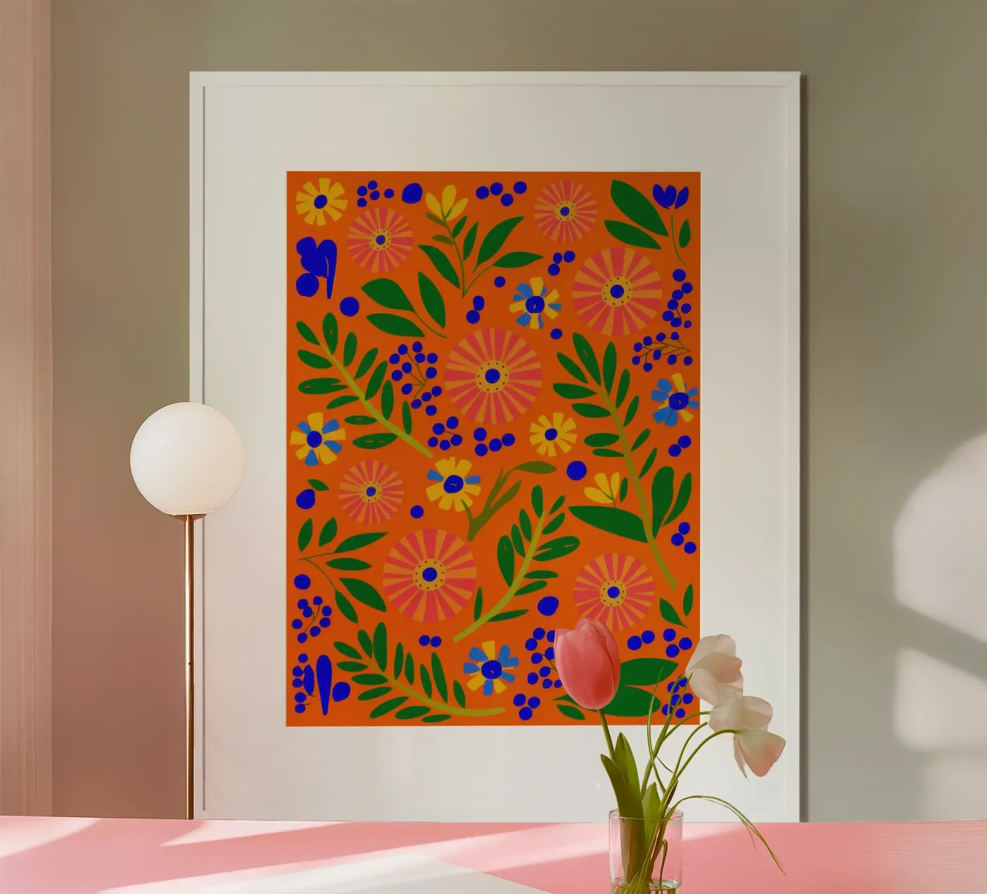 Orange Grove Pattern poster da Solar Paint